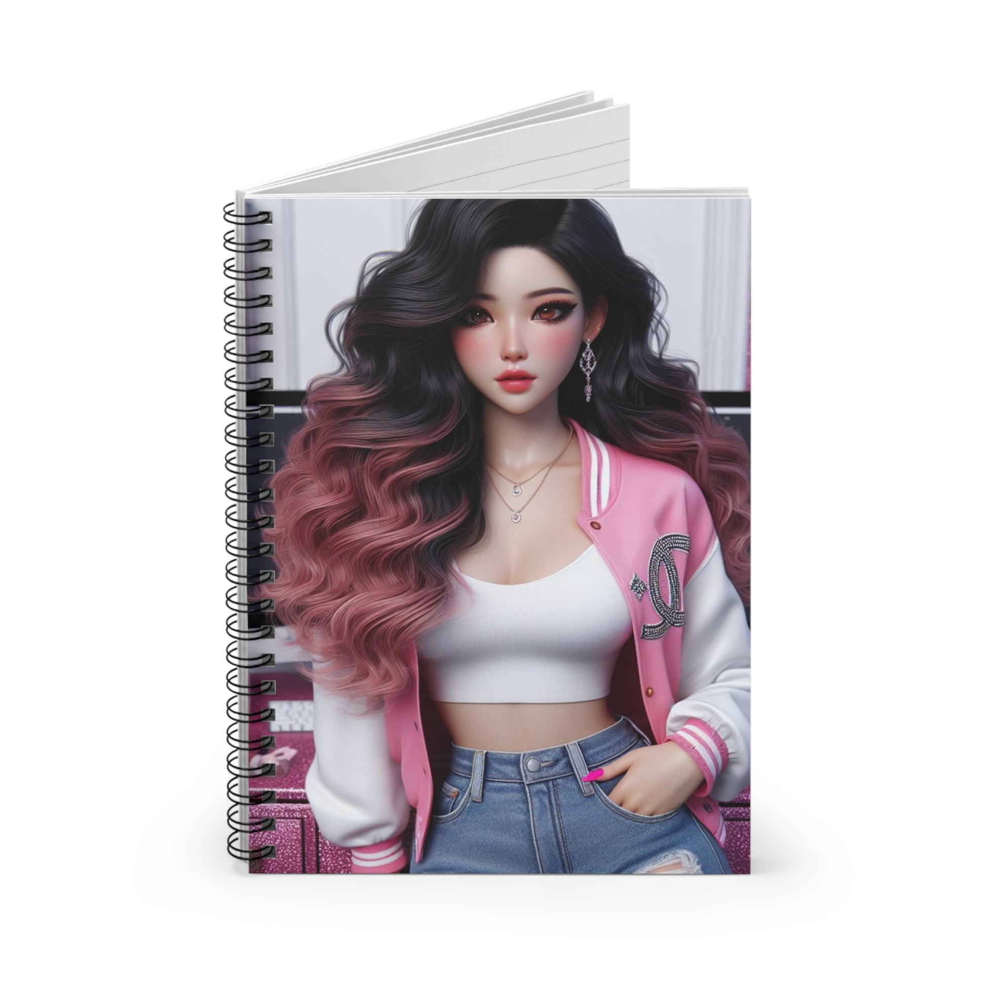 Pink Everything Spiral Notebook Paper products Printify   