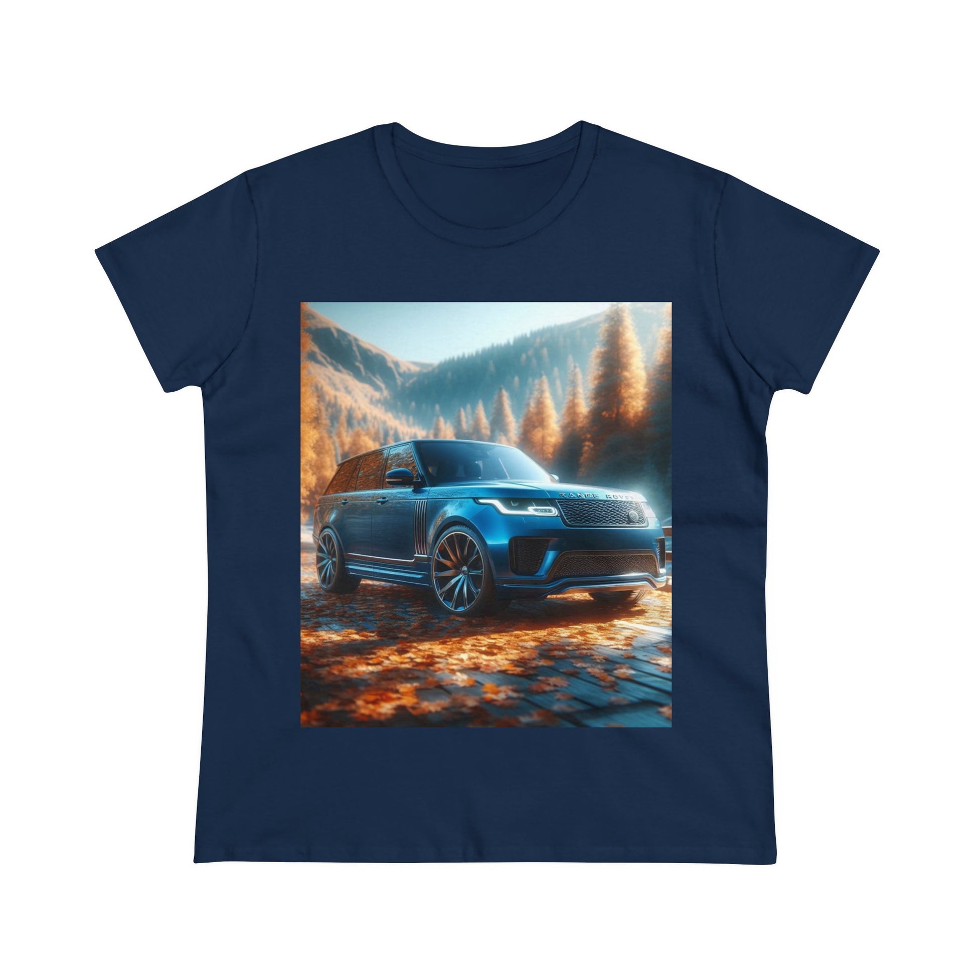 Blue Range Rover T-Shirt T-Shirt Printify Navy S 