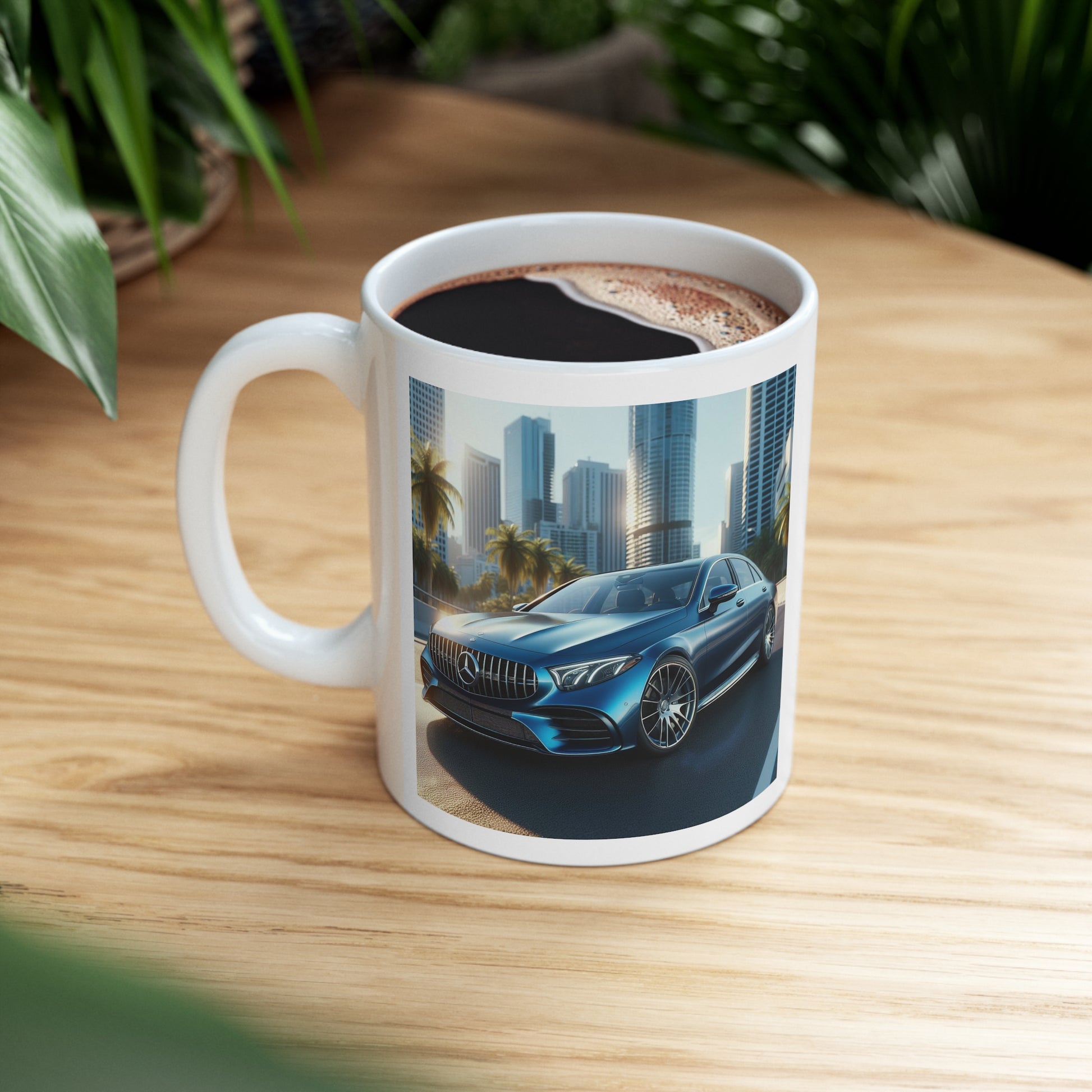 Blue Mercedes Mug Mug Printify   