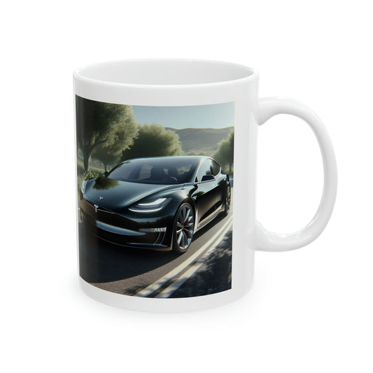 Black Tesla Mug Mug Printify   