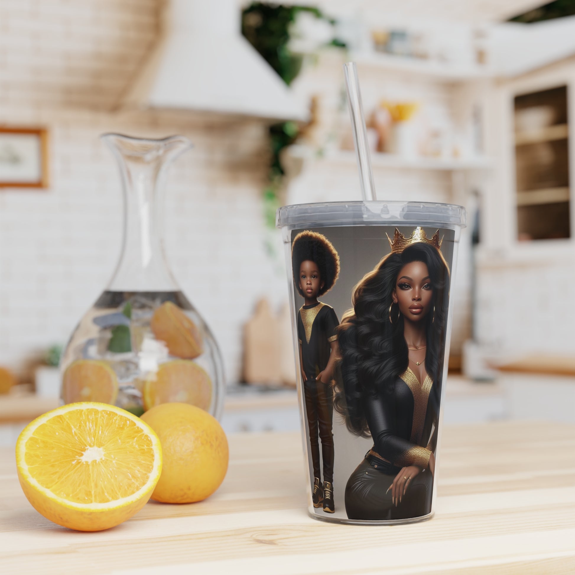 Royalty Tumbler with Straw Mug Printify   