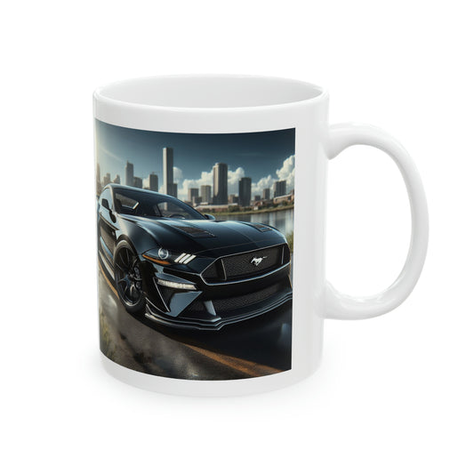 Black Mustang Mug Mug Printify   