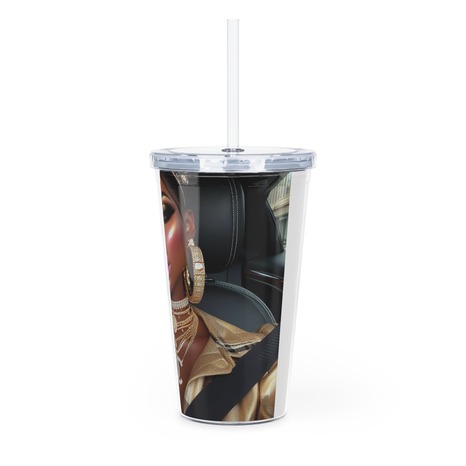 Car Beauty Tumbler with Straw Mug Printify   