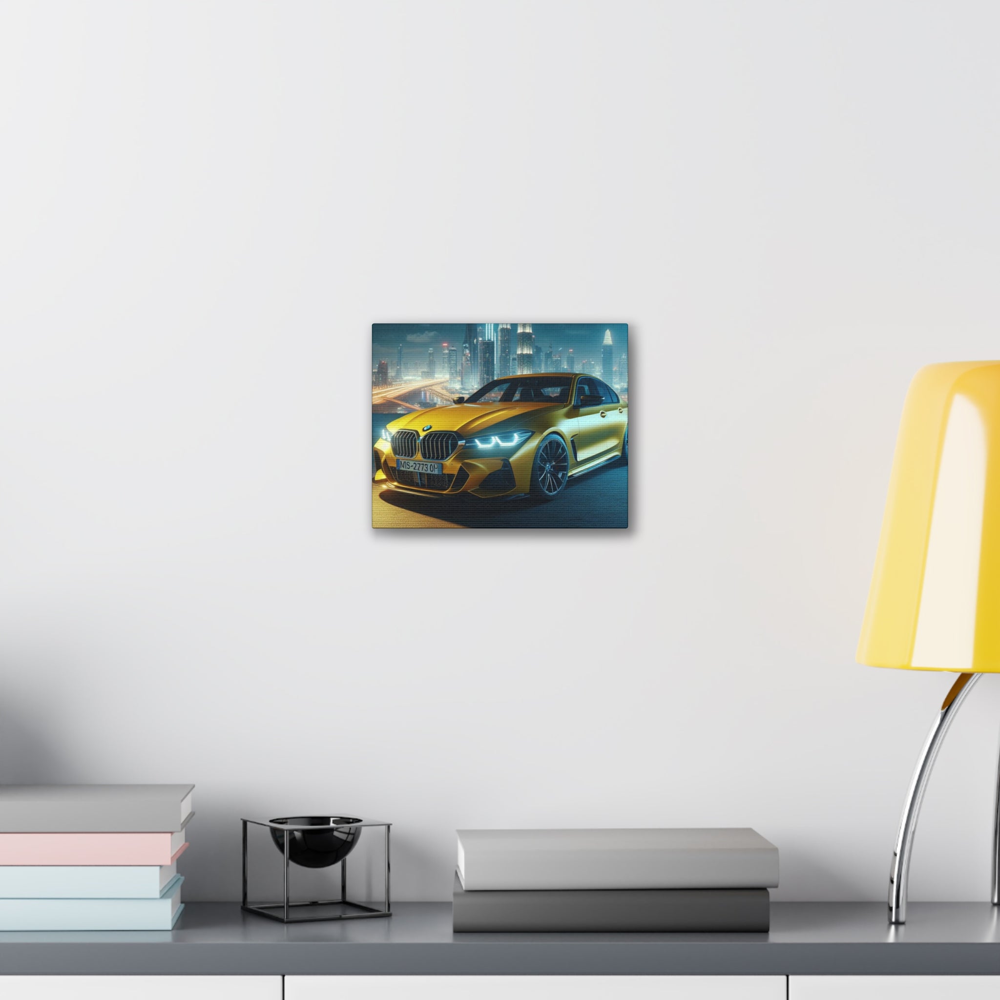 Yellow BMW Canvas Canvas Printify 10" x 8" (Horizontal) 0.75'' 