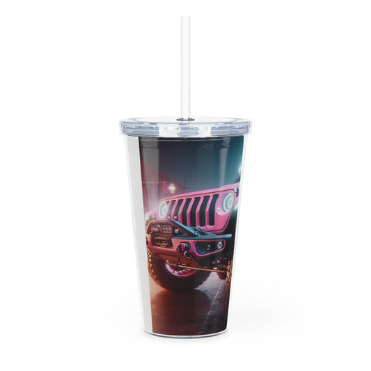 Pink Rubicon Tumbler with Straw Mug Printify   