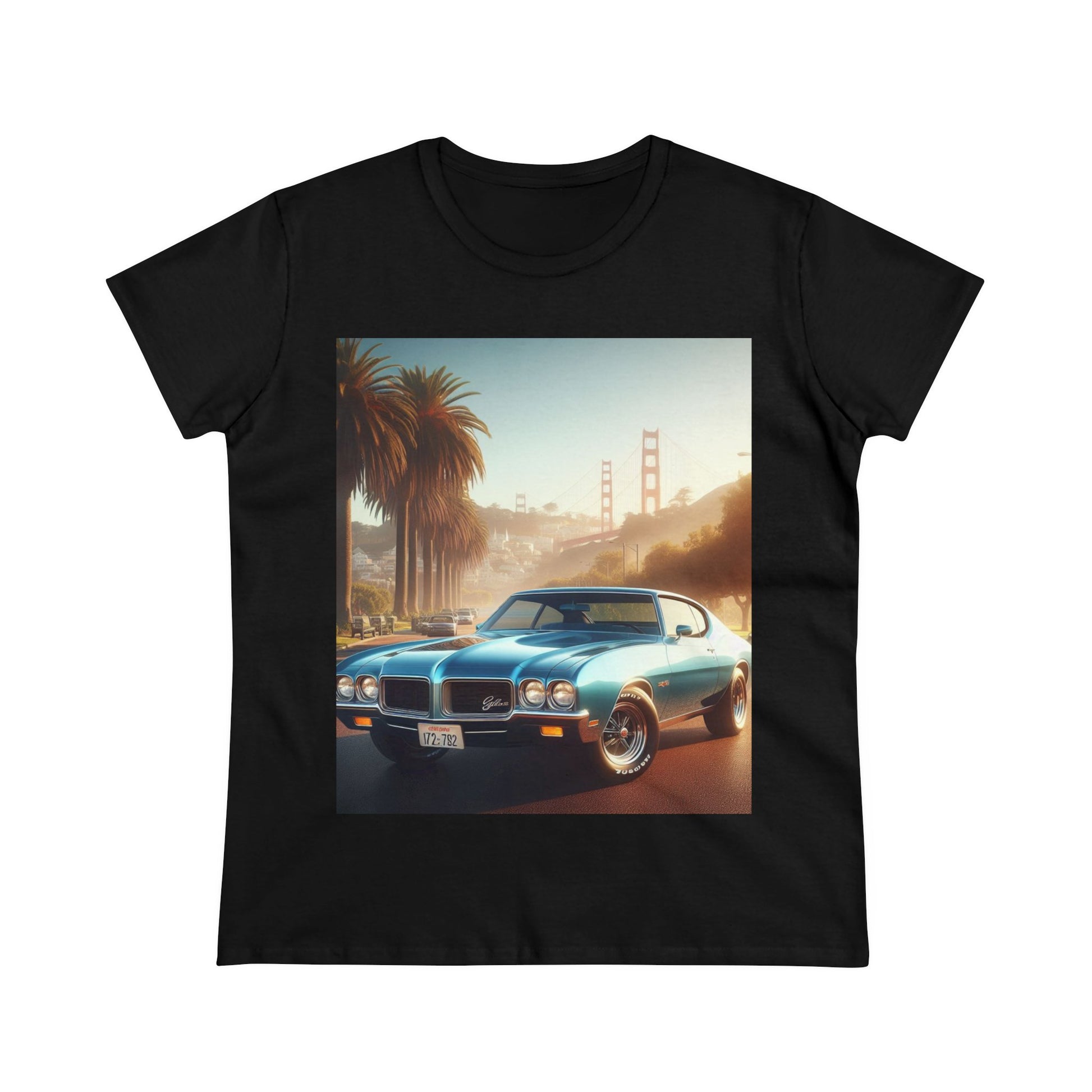 1972 Blue Buick Gran Sport T-Shirt T-Shirt Printify Black S 