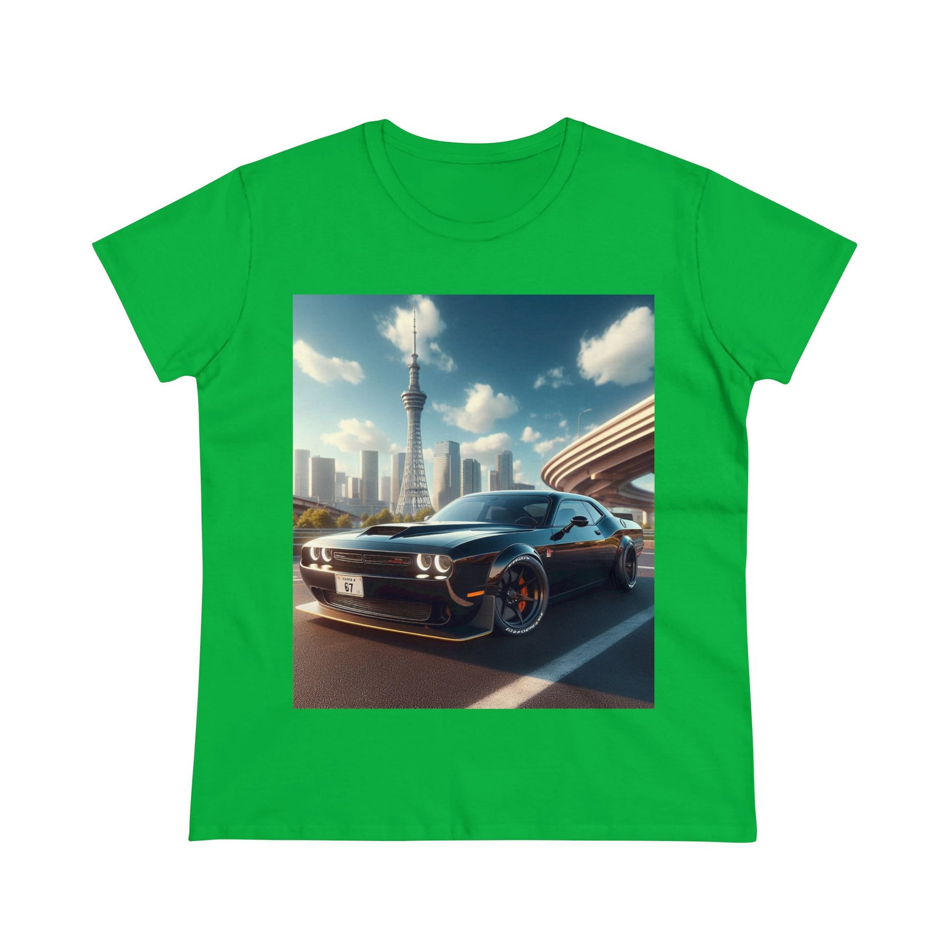 Black Challenger T-Shirt T-Shirt Printify Irish Green S 