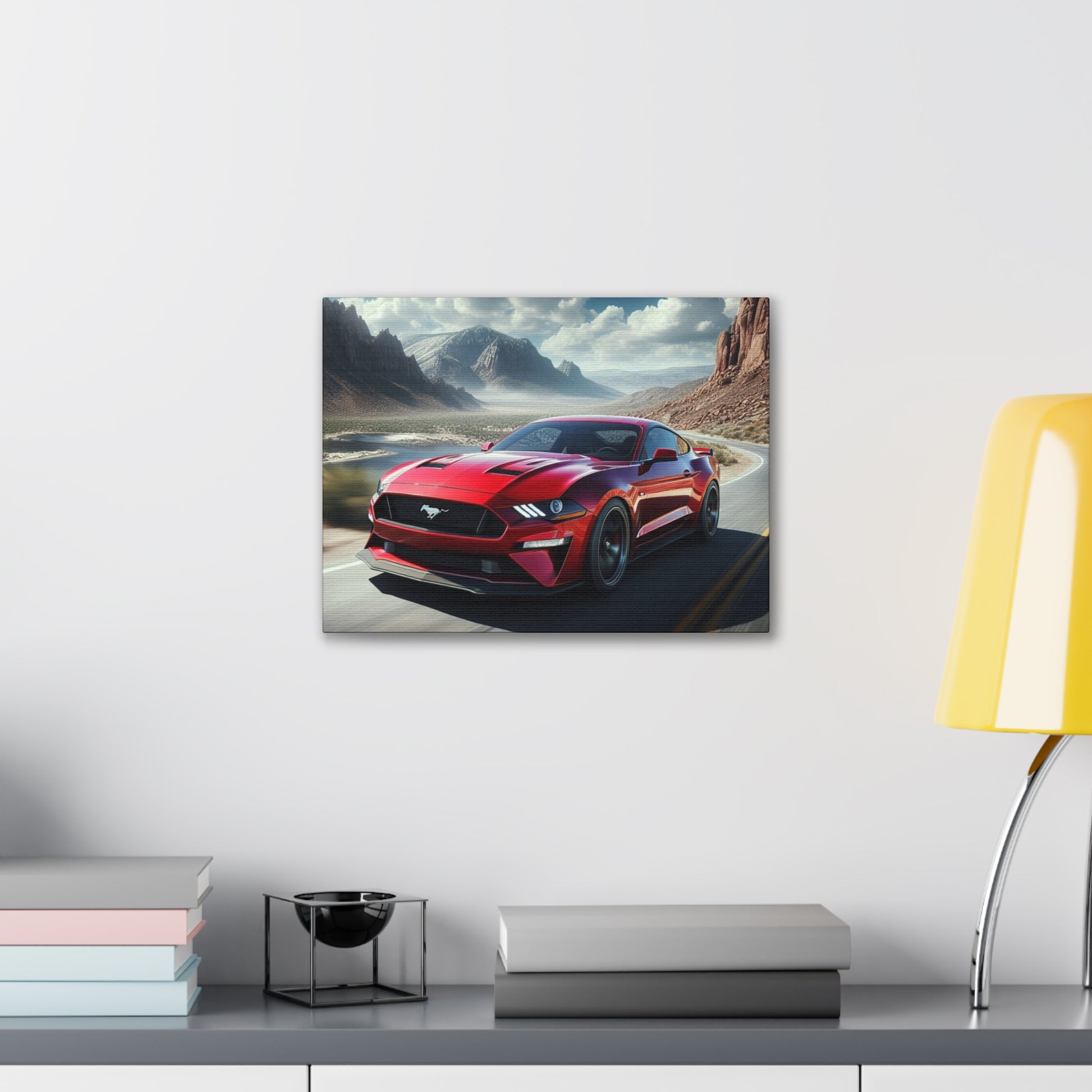 Red Mustang Canvas Canvas Printify 16″ x 12″ (Horizontal) 0.75'' 