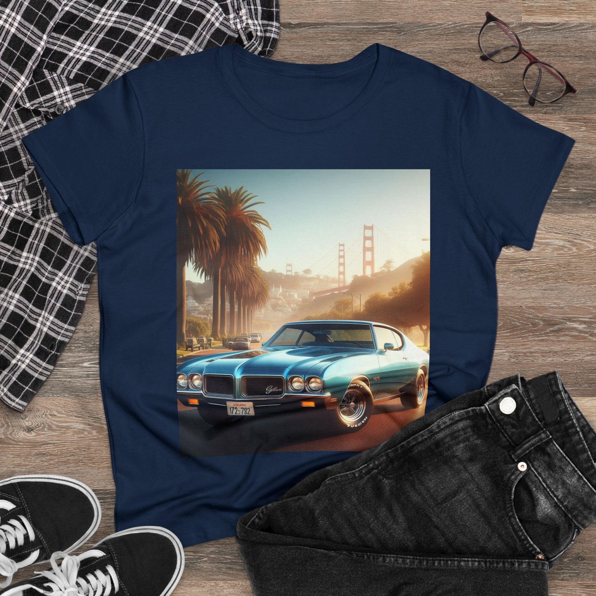 1972 Blue Buick Gran Sport T-Shirt T-Shirt Printify   