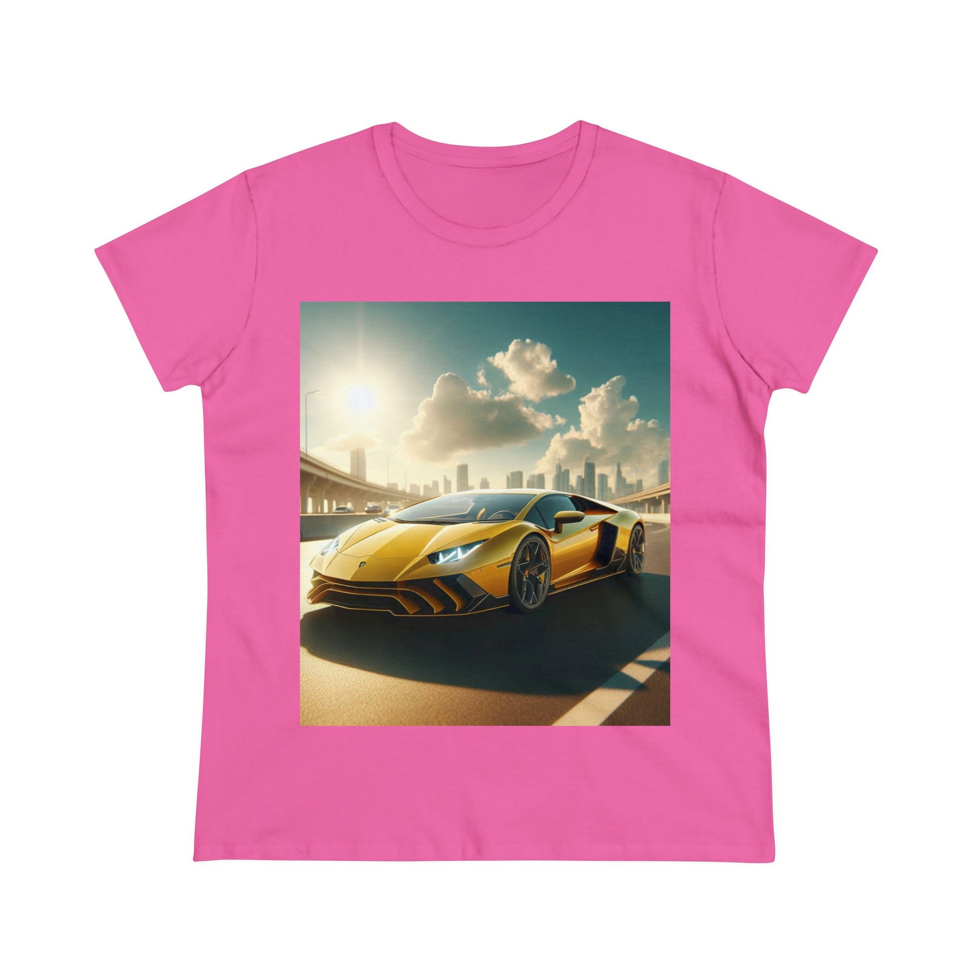 Yellow Lamborghini T-Shirt T-Shirt Printify Azalea S 