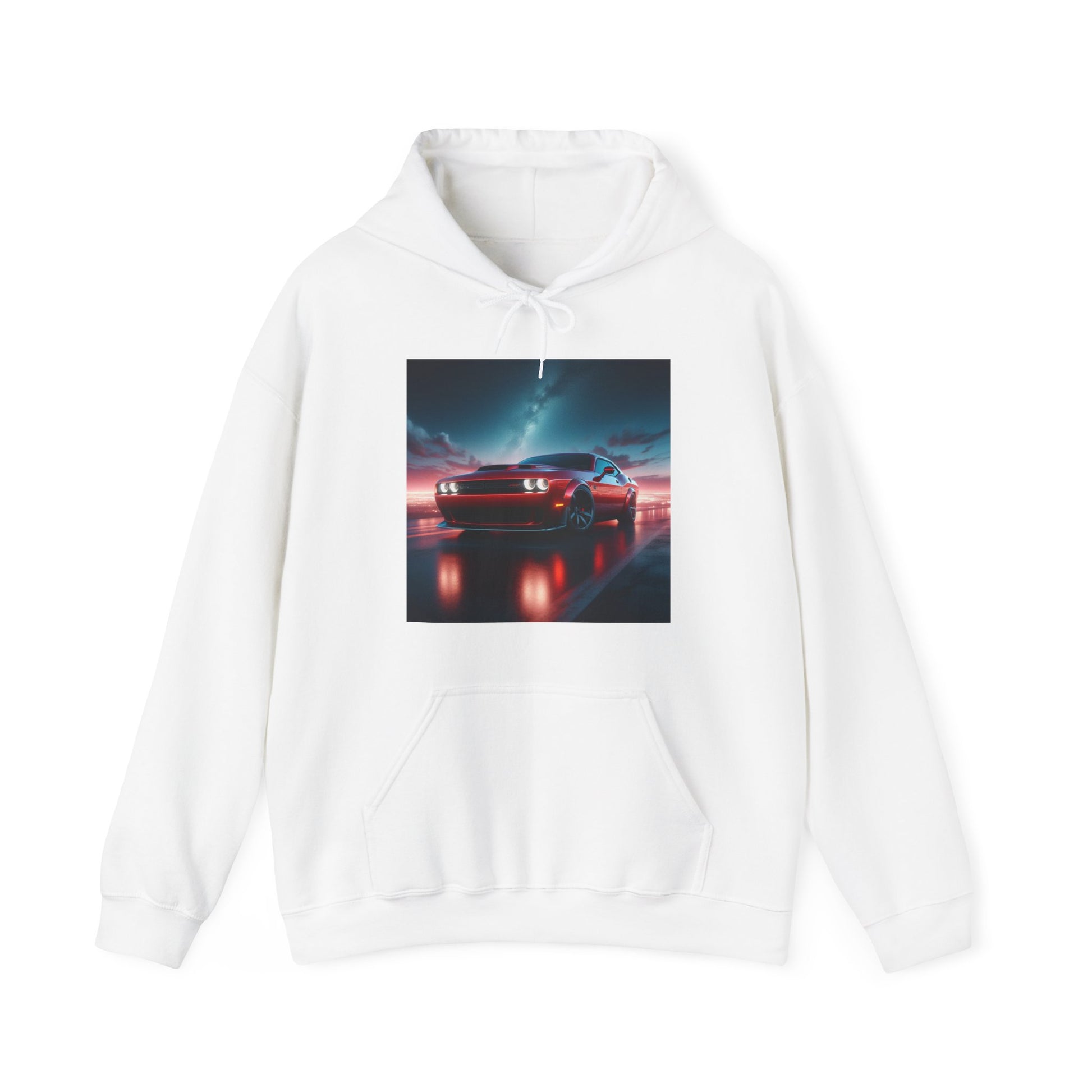 Red Challenger Hoodie Hoodie Printify White S 