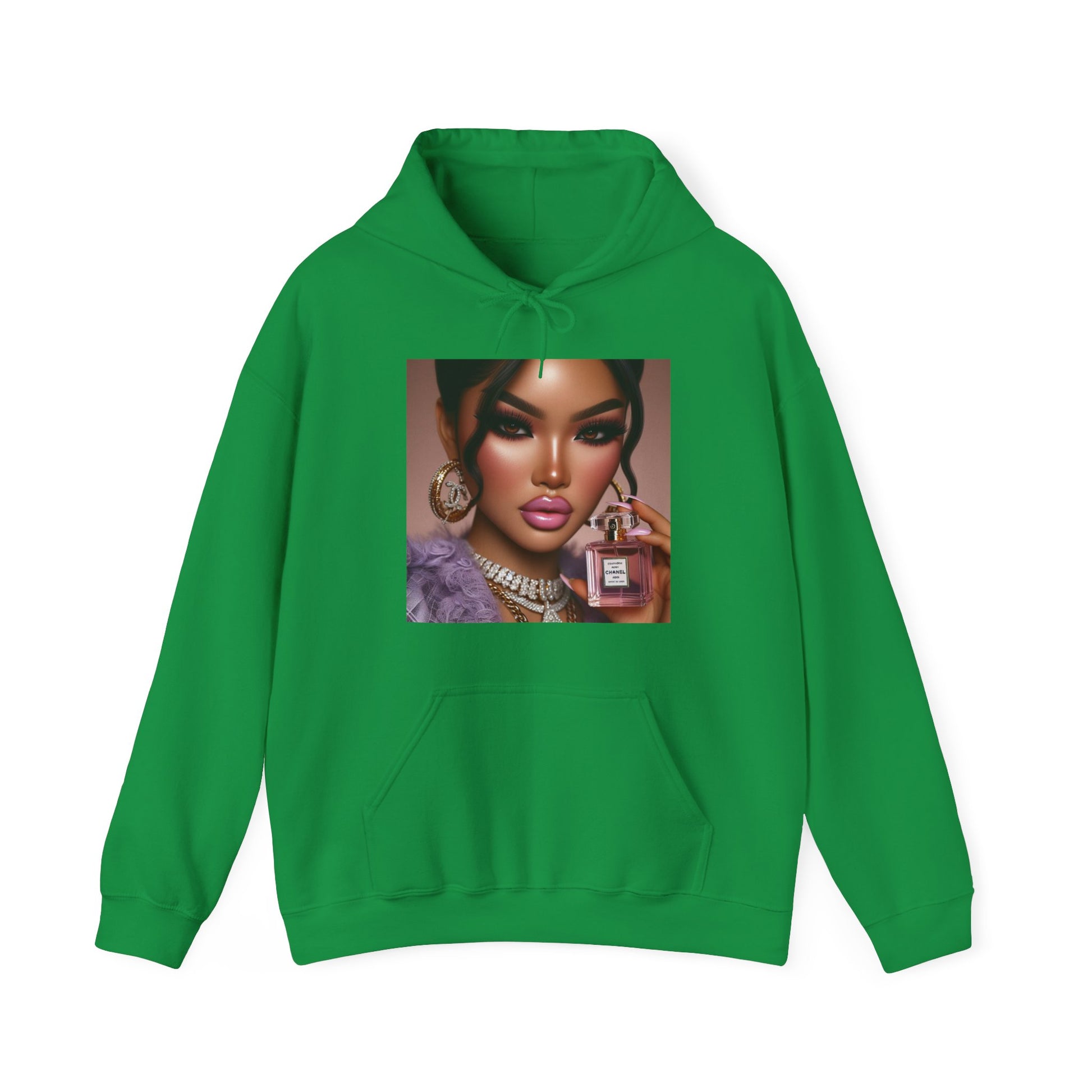 Chanel Please Hoodie Hoodie Printify Irish Green S 