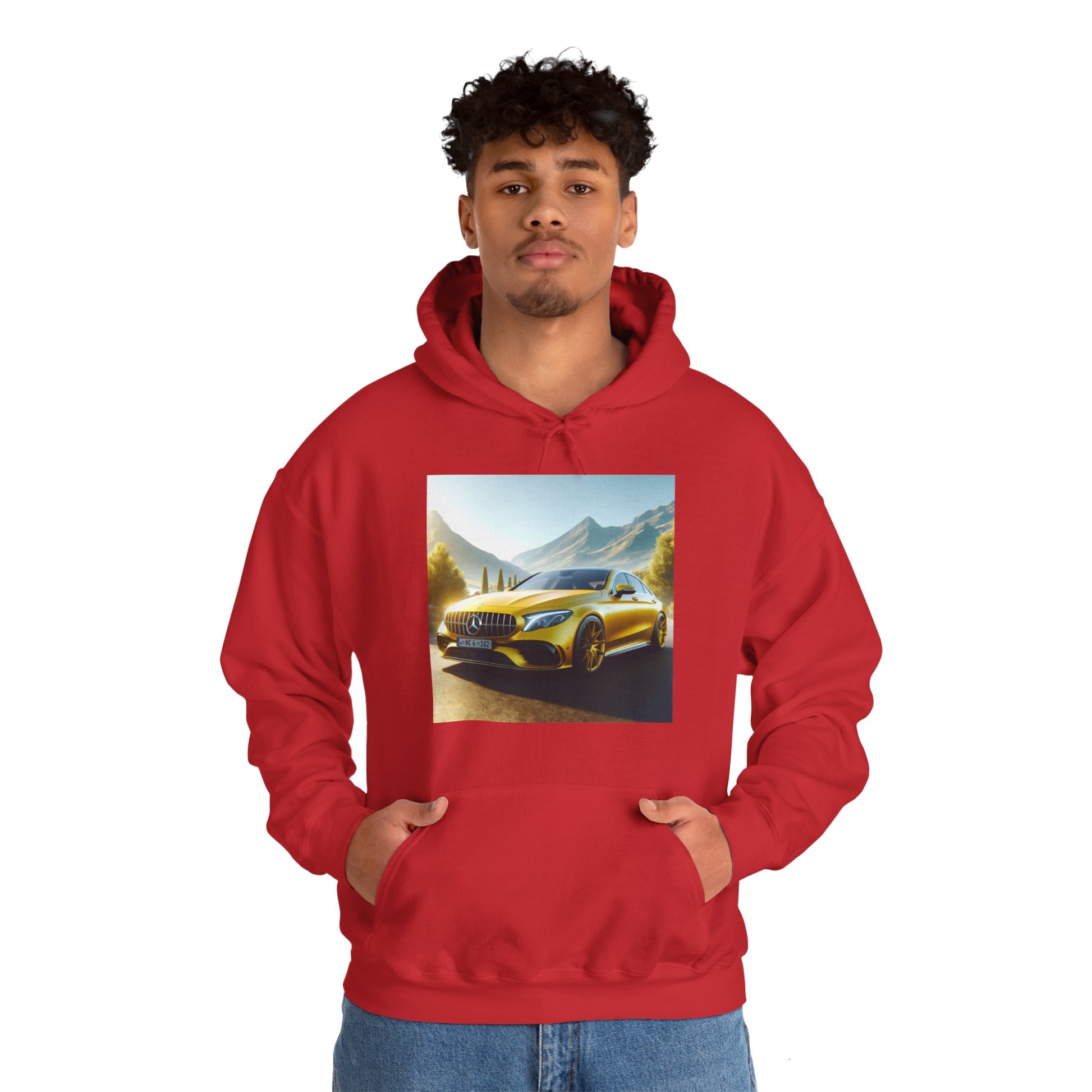 Yellow Mercedes Hoodie Hoodie Printify   