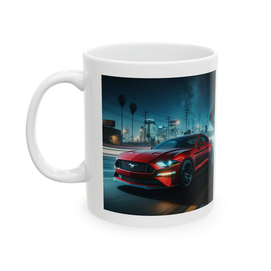 Red Mustang Mug Mug Printify 11oz  