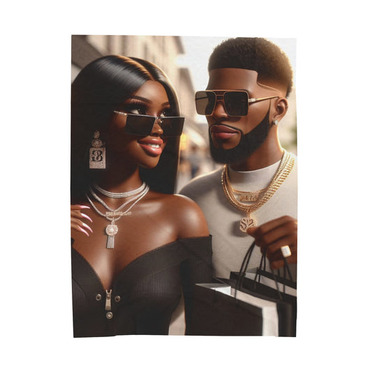 Thank You to My Man Plush Blanket All Over Prints Printify 60" × 80"  