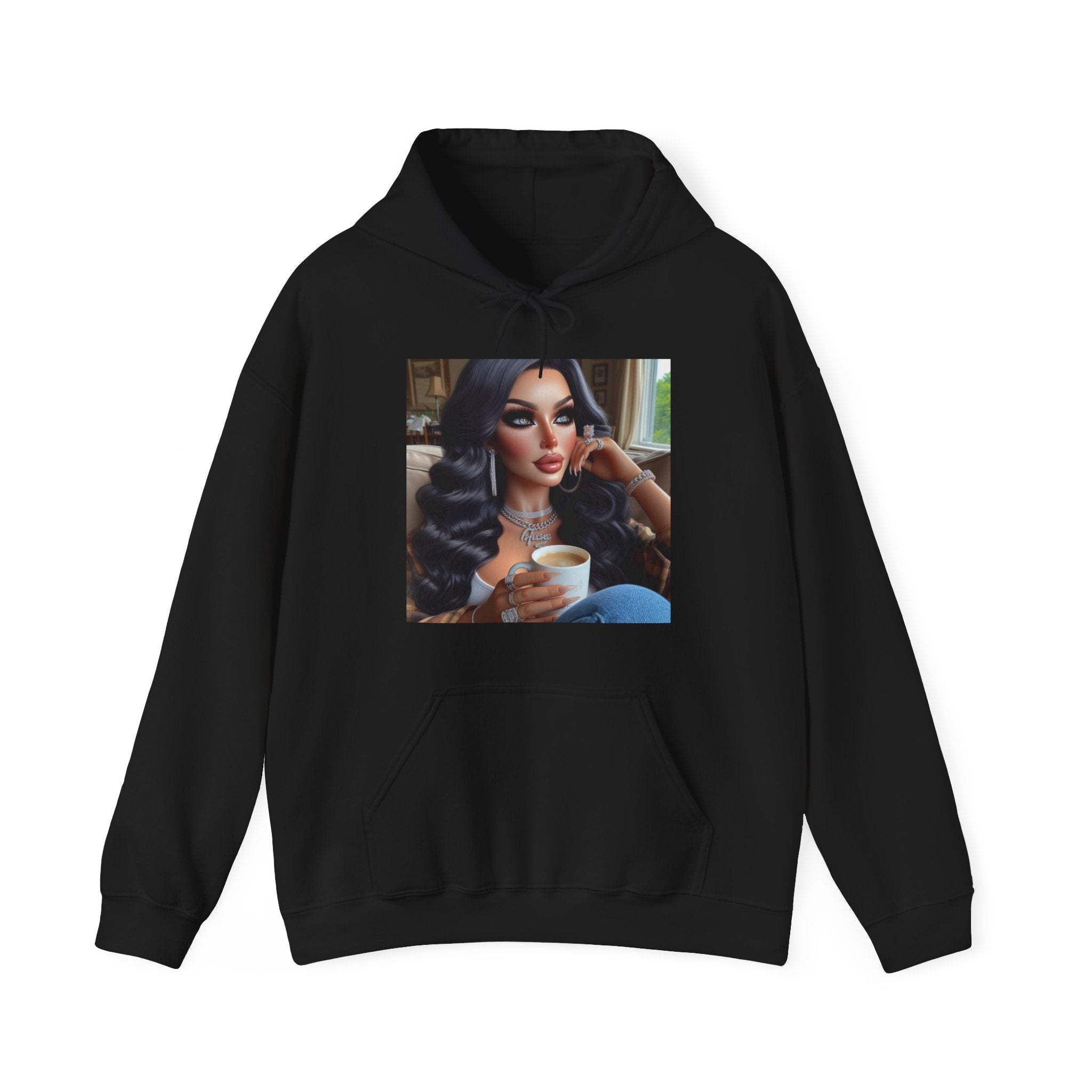 Coffee Break Hoodie Hoodie Printify Black S 