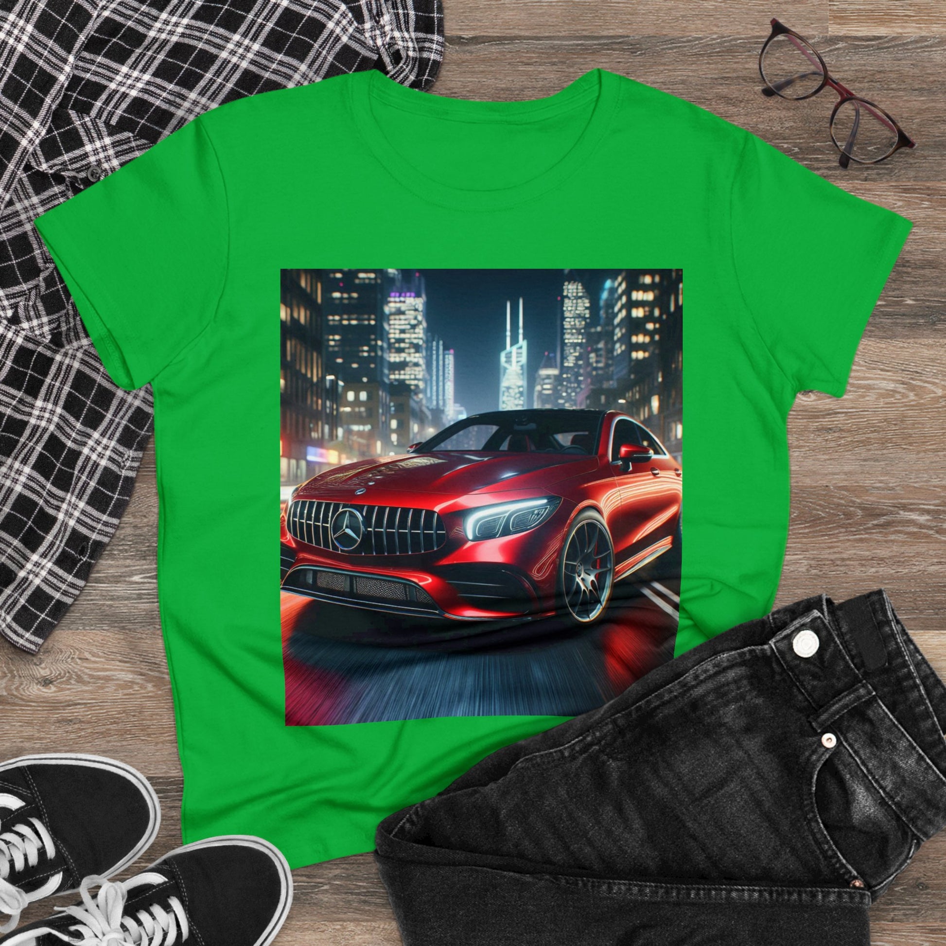 Red Mercedes T-Shirt T-Shirt Printify   