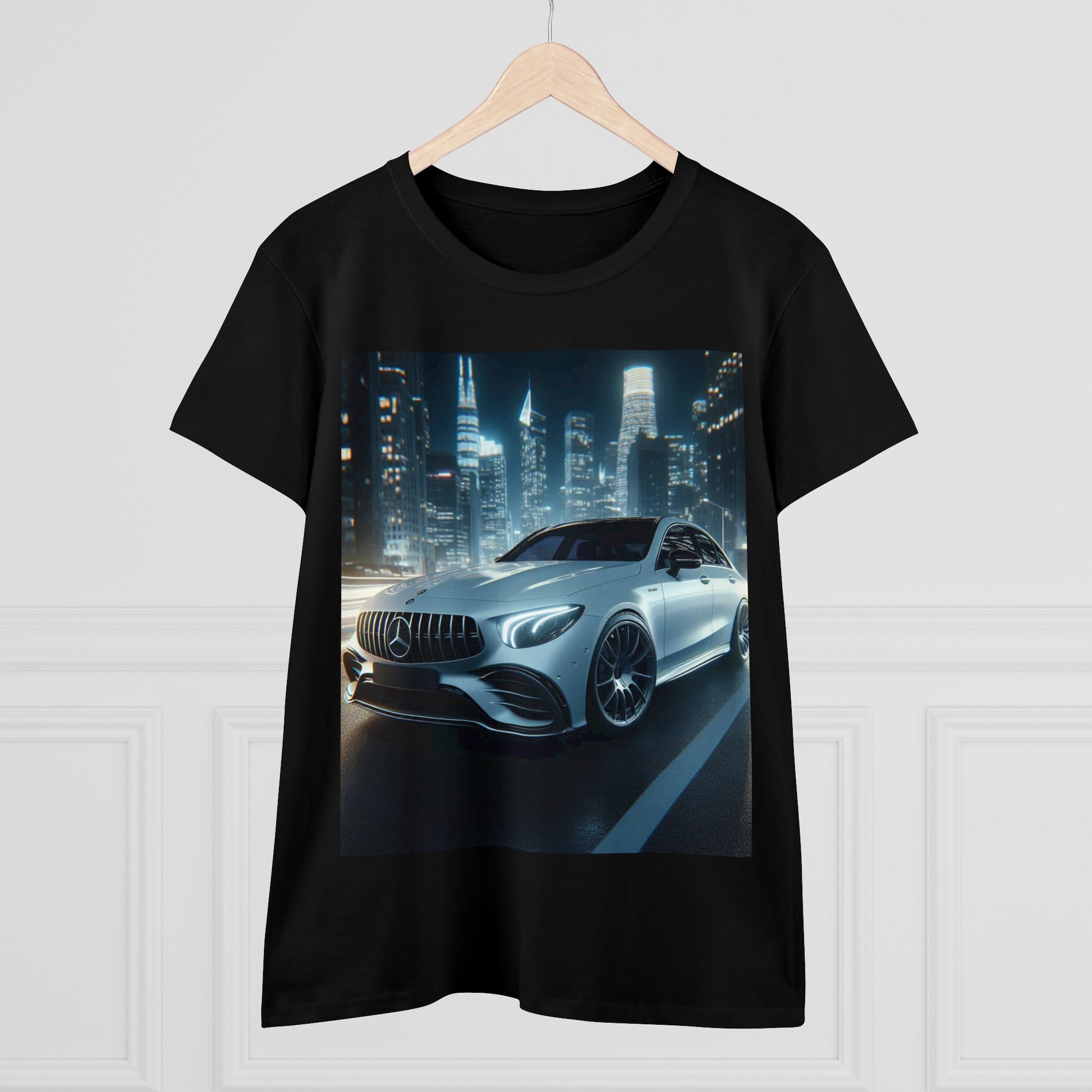 White Mercedes T-Shirt T-Shirt Printify   