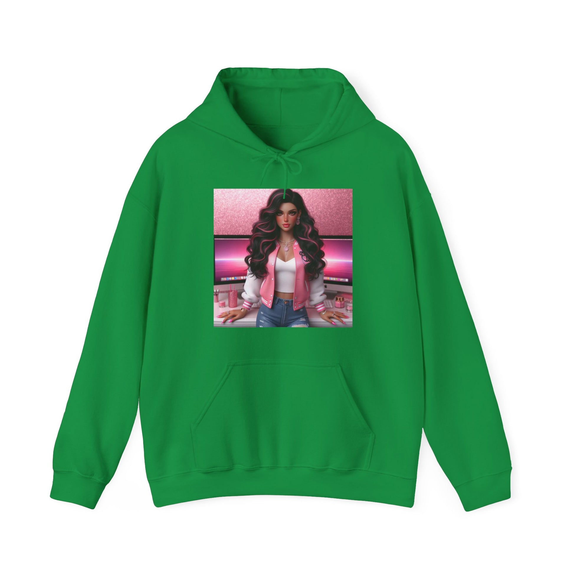 Pink Everything Hoodie Hoodie Printify Irish Green S 