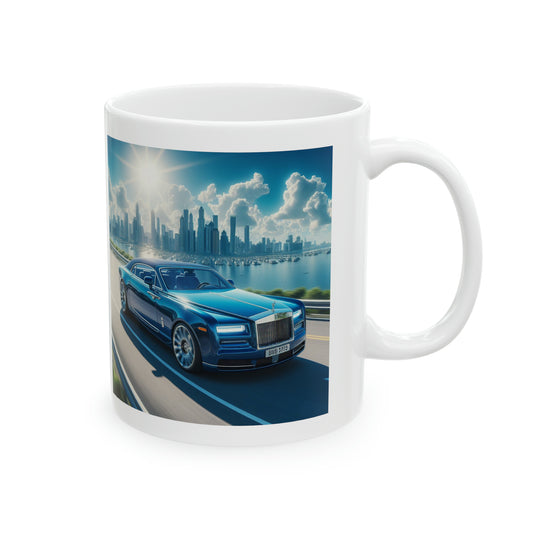 Blue Rolls Royce Mug Mug Printify   