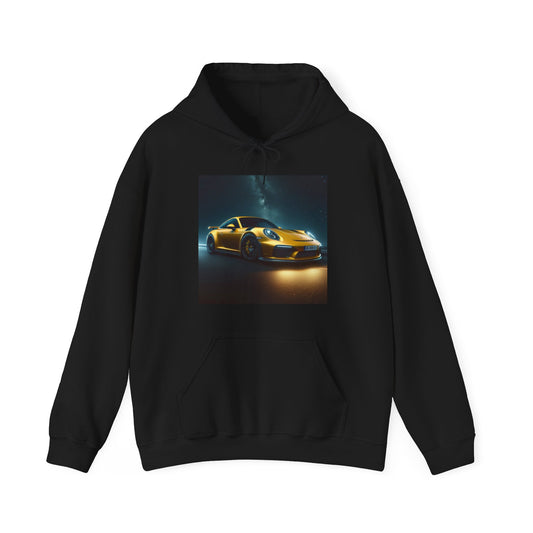 Yellow Porsche Hoodie Hoodie Printify Black S 