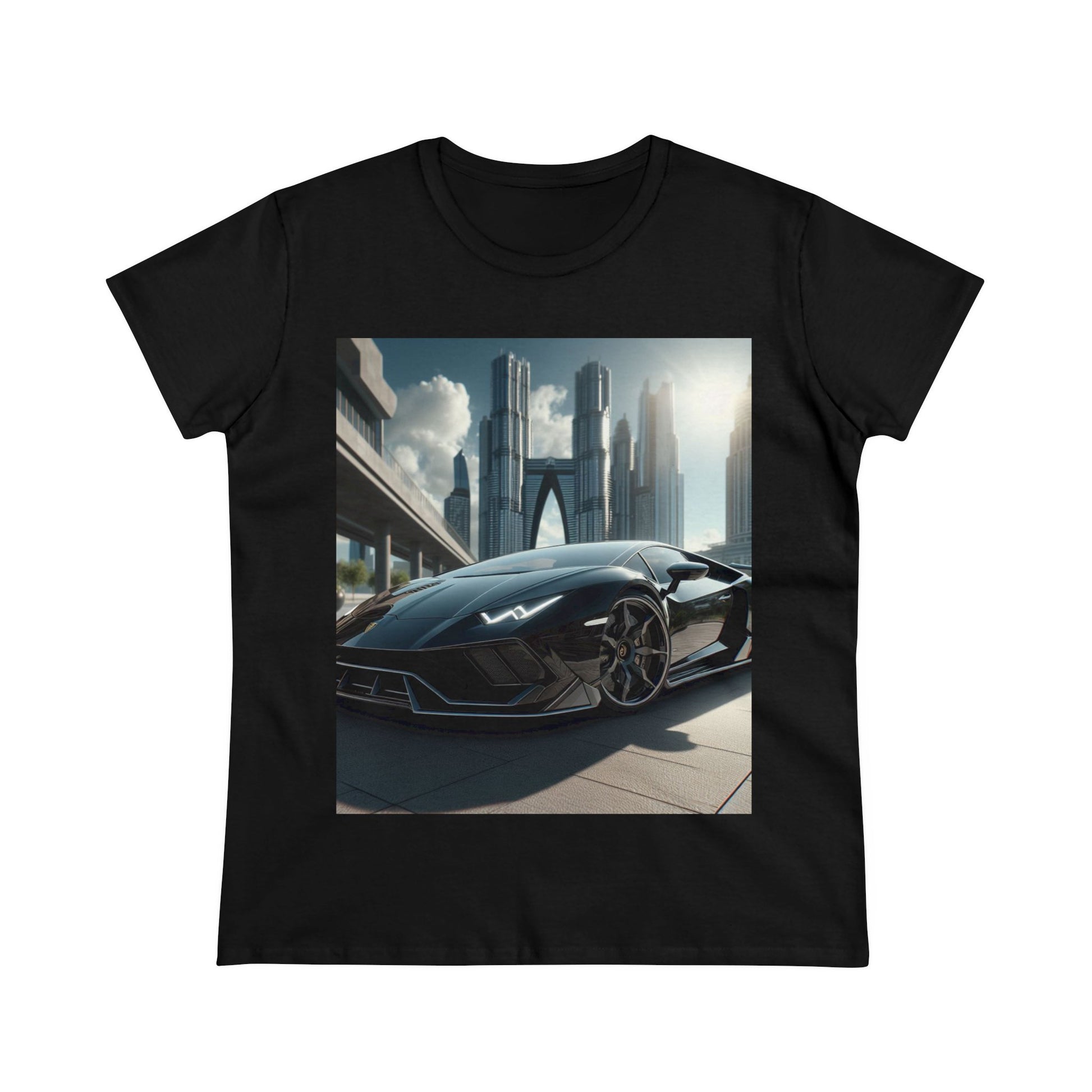 Black Lamborghini T-Shirt T-Shirt Printify Black S 