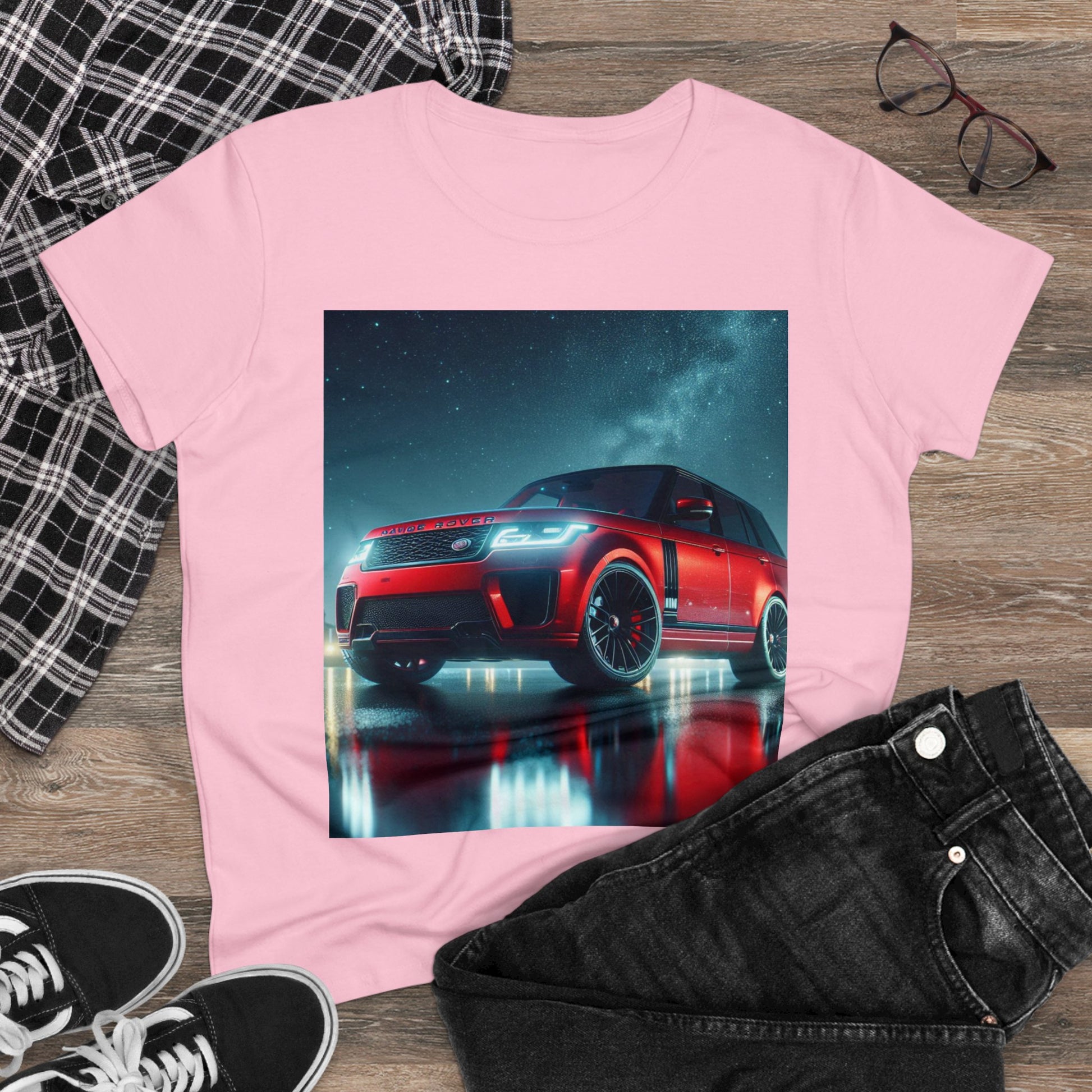 Red Range Rover T-Shirt T-Shirt Printify   