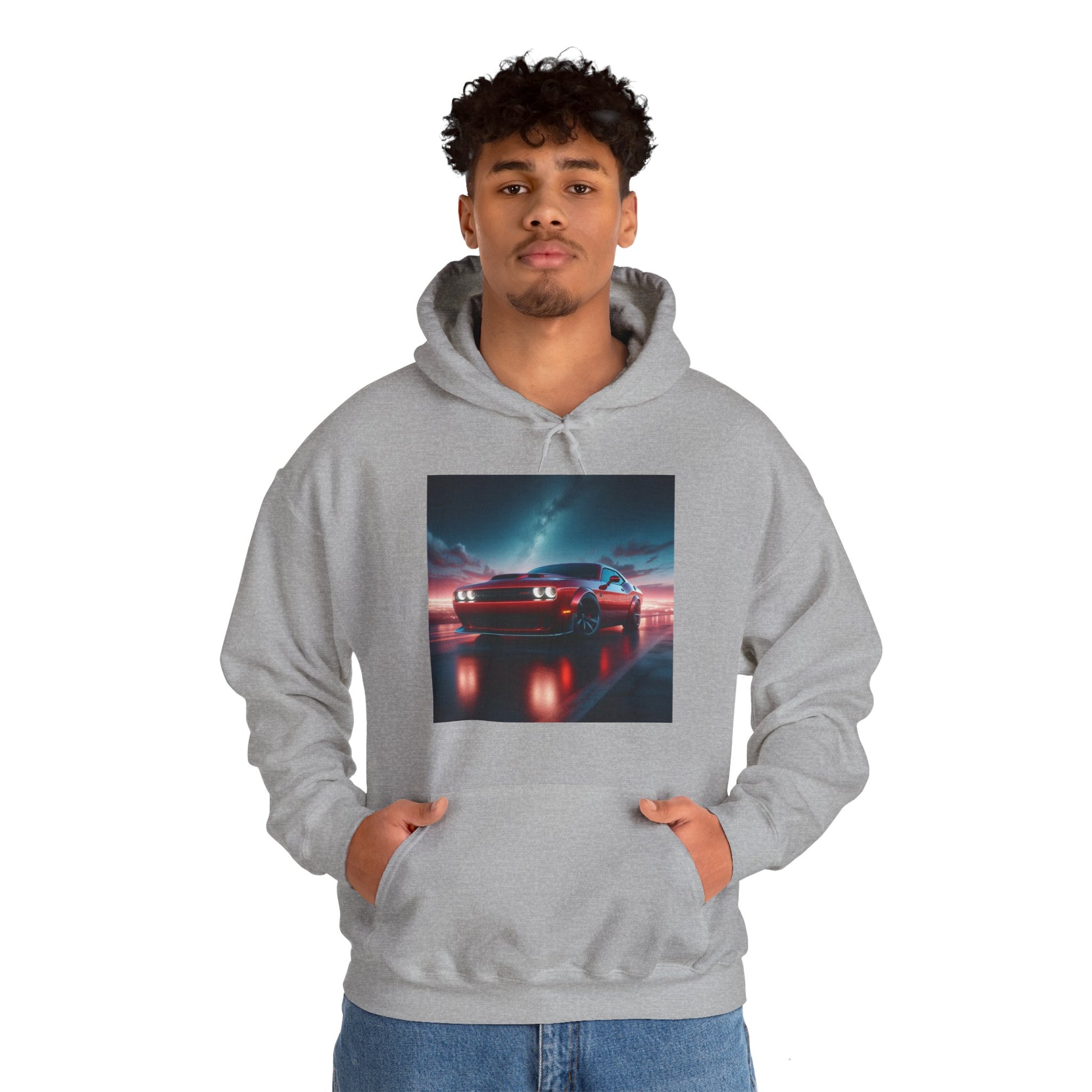 Red Challenger Hoodie Hoodie Printify   