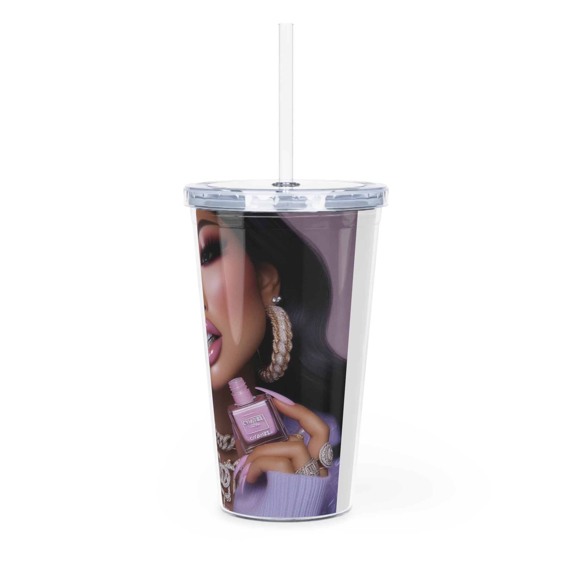 Gloss Up Tumbler with Straw Mug Printify   