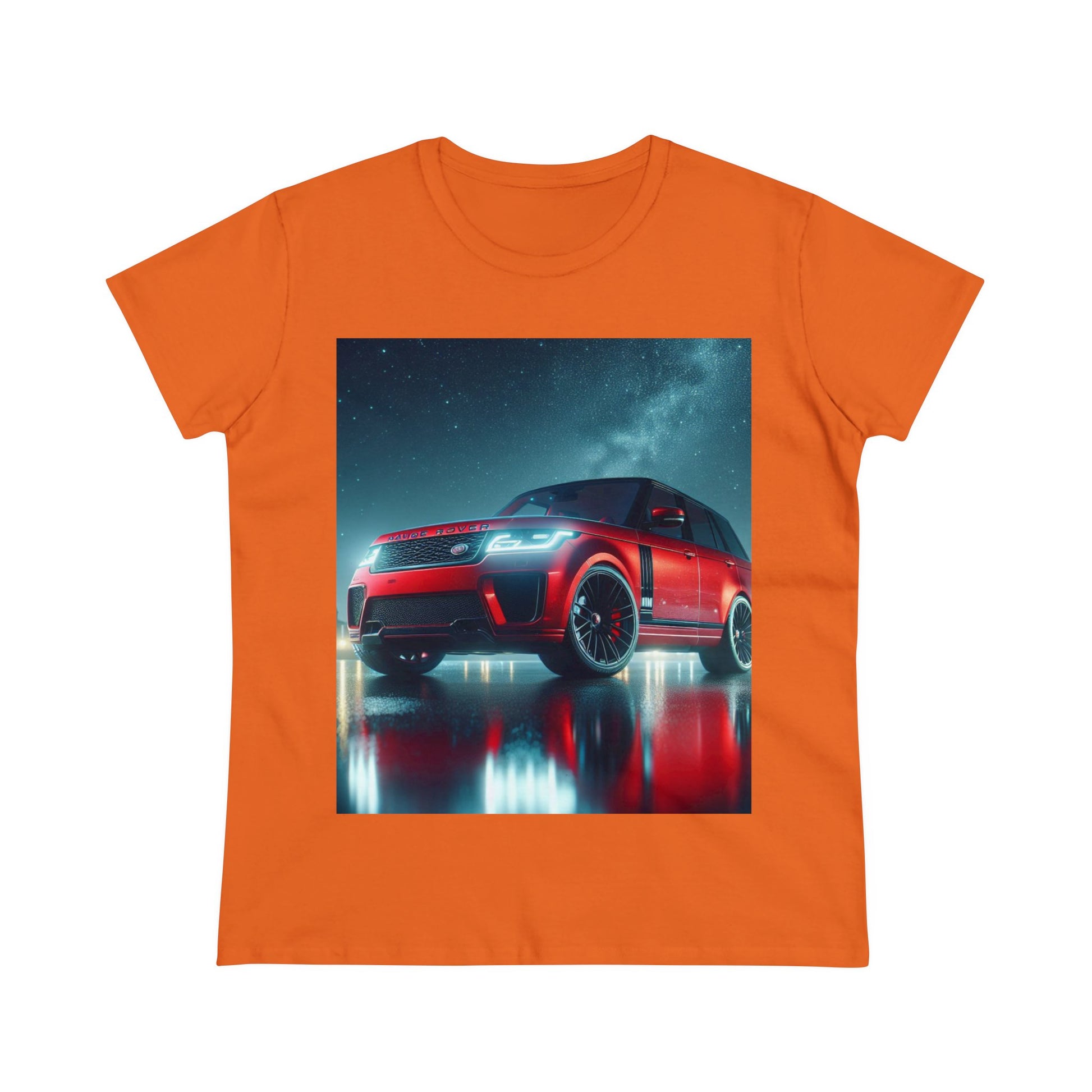 Red Range Rover T-Shirt T-Shirt Printify Orange S 