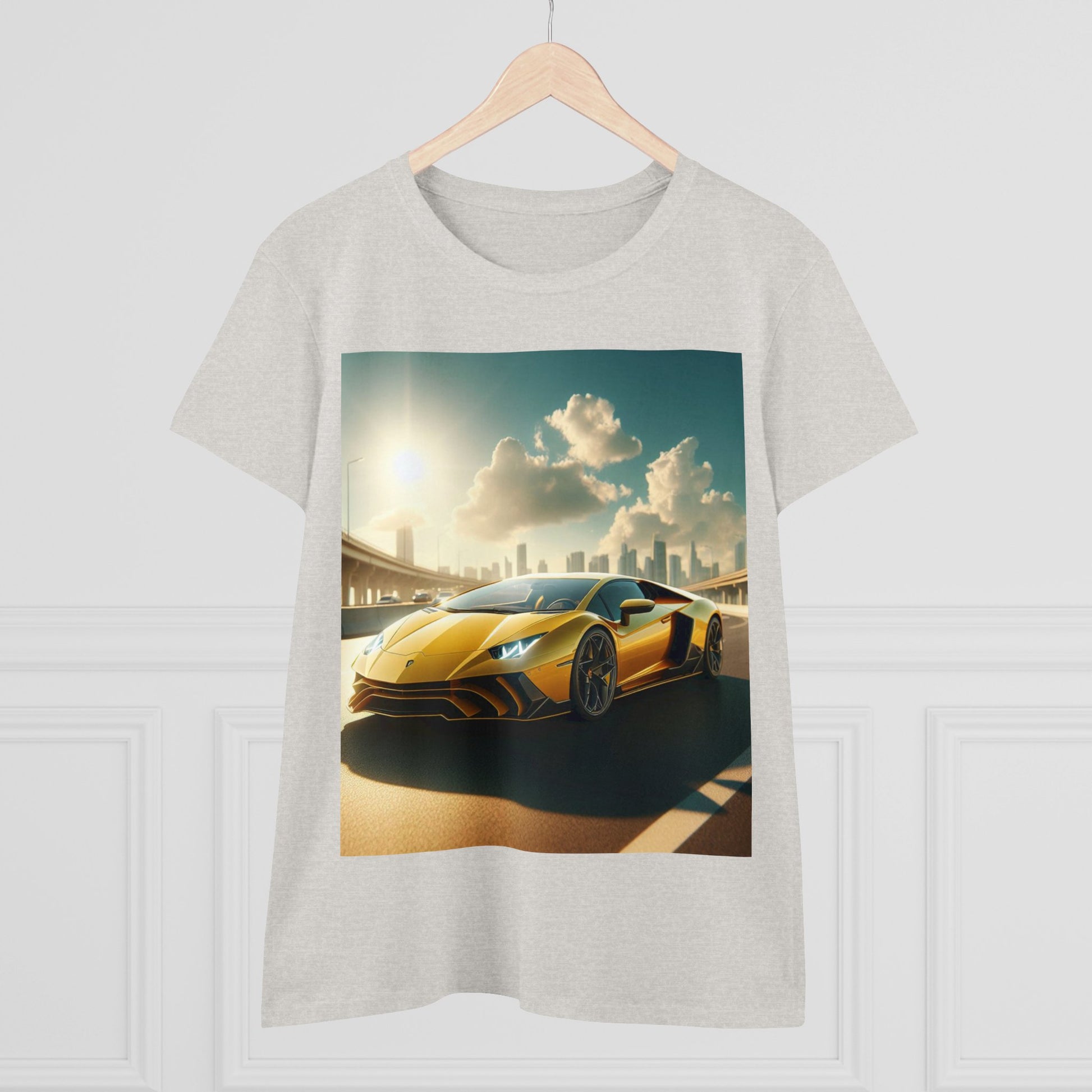 Yellow Lamborghini T-Shirt T-Shirt Printify   