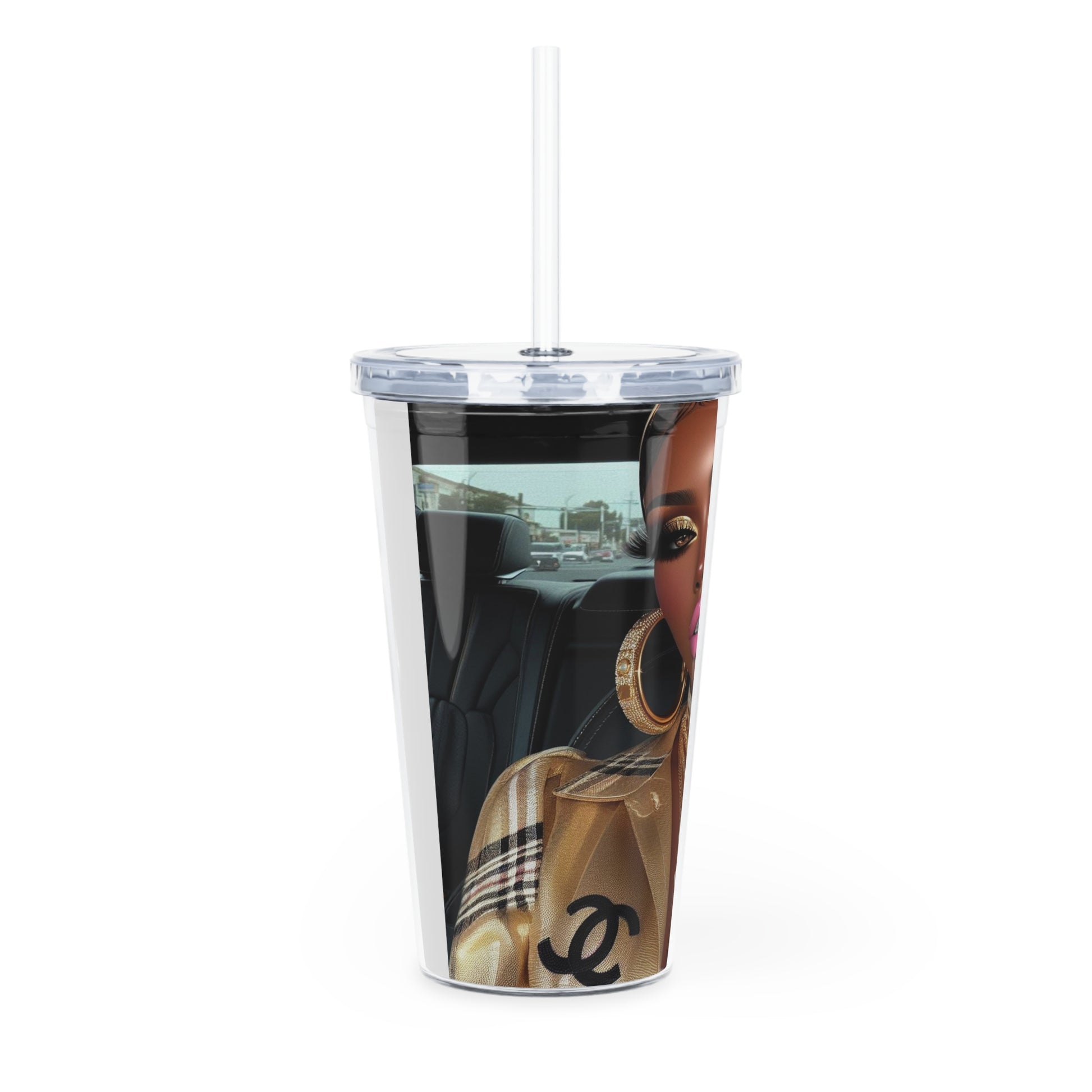 Car Beauty Tumbler with Straw Mug Printify   