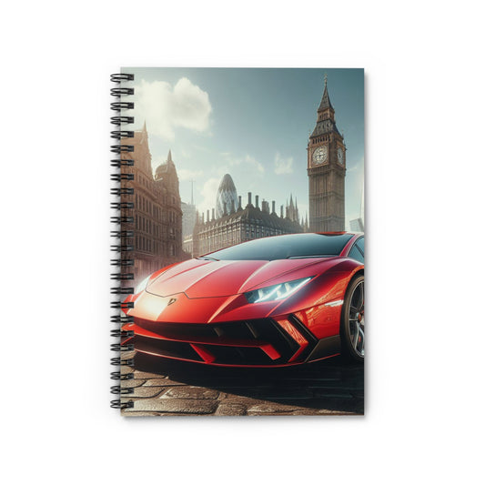 Red Lamborghini Spiral Notebook Paper products Printify One Size  