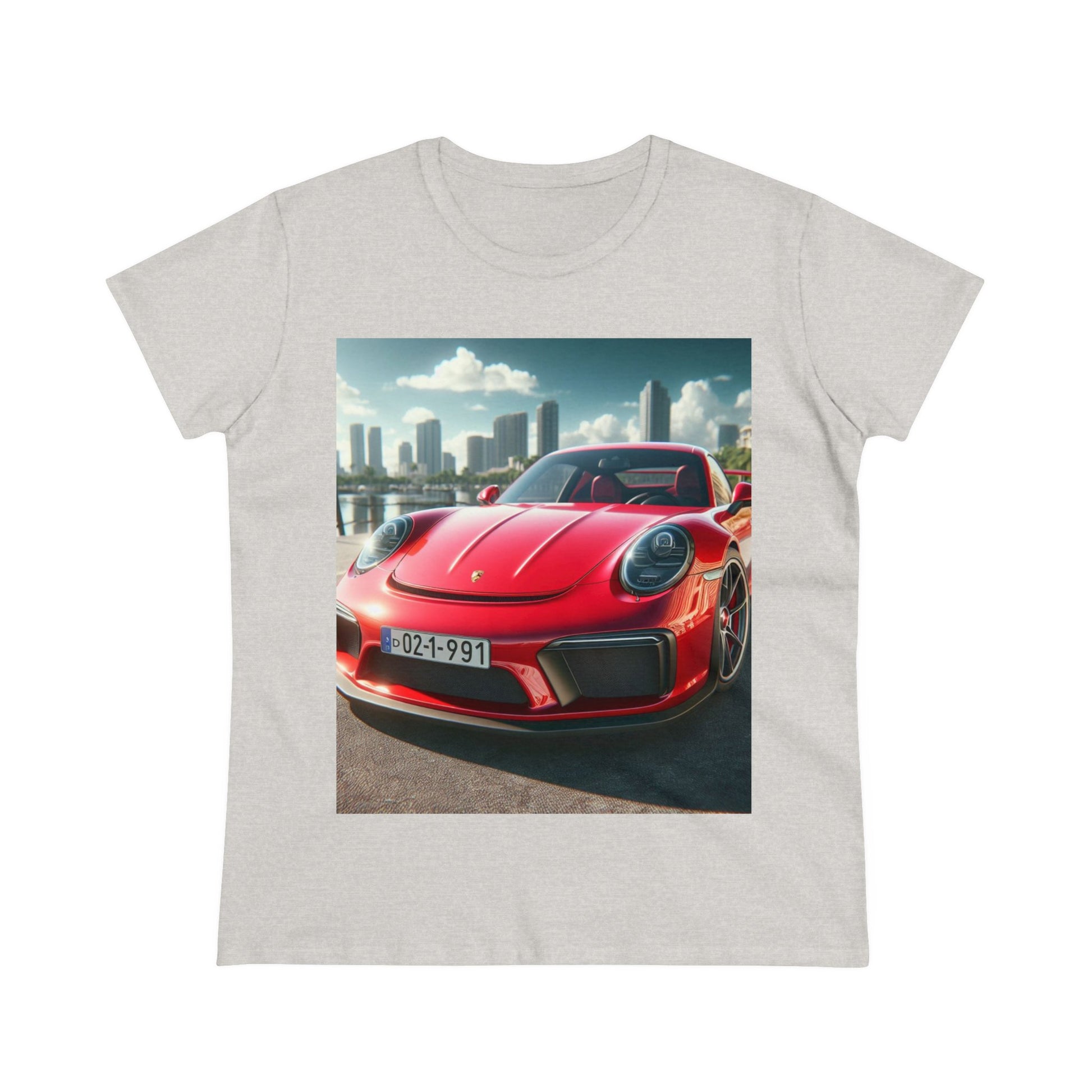 Red Porsche T-Shirt T-Shirt Printify Ash S 