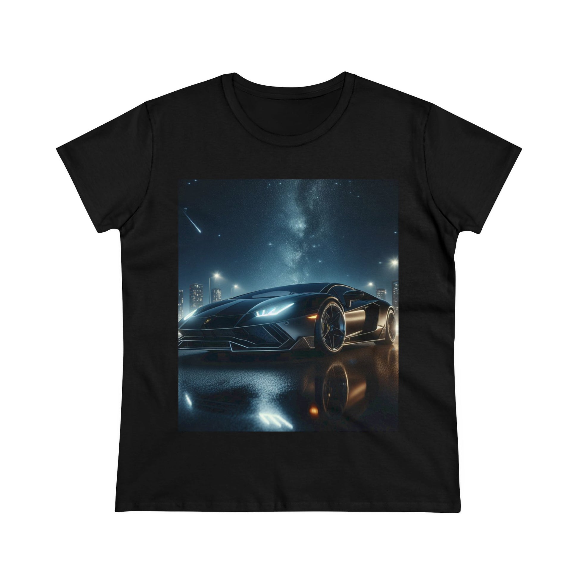 Black Lamborghini T-Shirt T-Shirt Printify Black S 