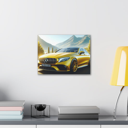Yellow Mercedes Canvas Canvas Printify 16″ x 12″ (Horizontal) 0.75'' 