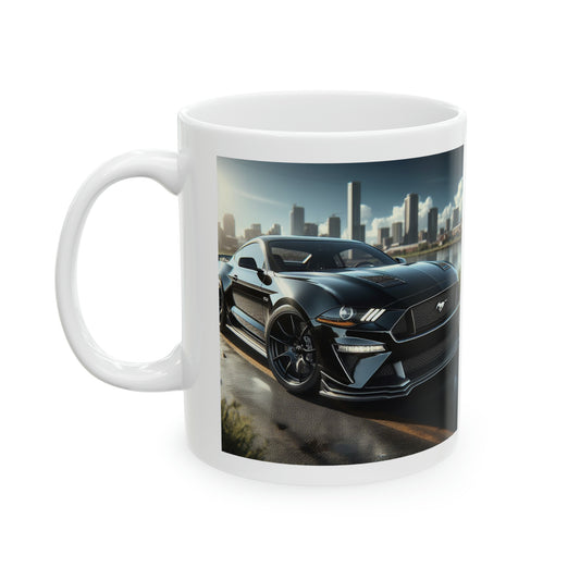 Black Mustang Mug Mug Printify 11oz  