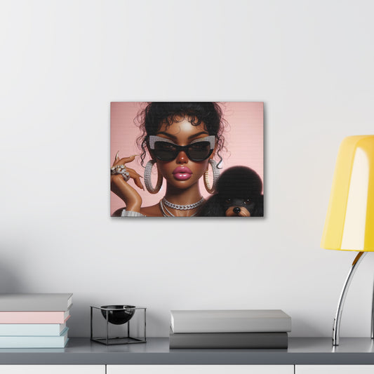 My Dog and I Canvas Canvas Printify 16″ x 12″ (Horizontal) 0.75'' 