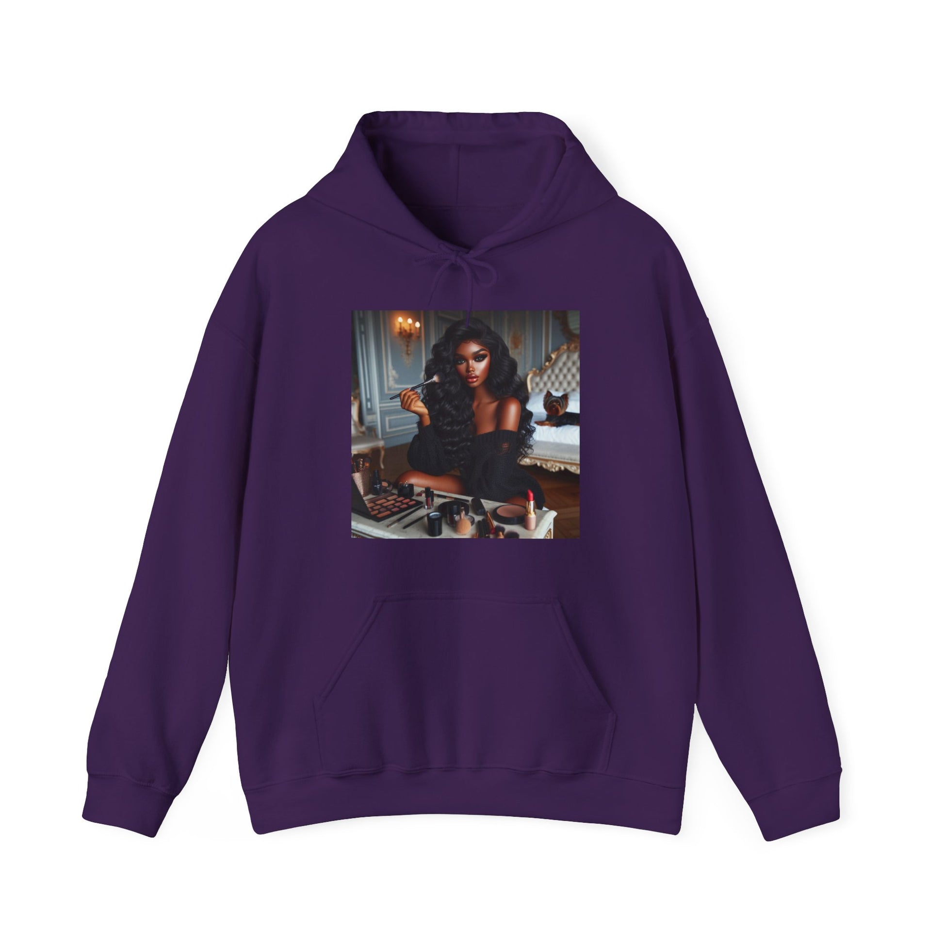 Make Up Time Hoodie Hoodie Printify Purple S 