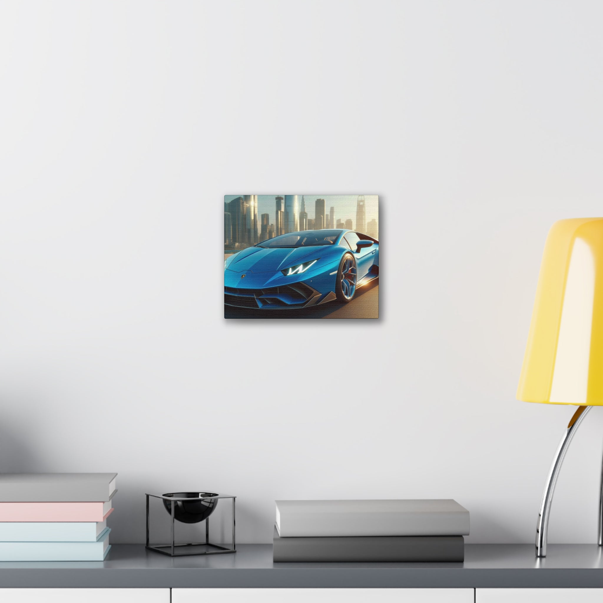 Blue Lamborghini Canvas Canvas Printify 10" x 8" (Horizontal) 0.75'' 