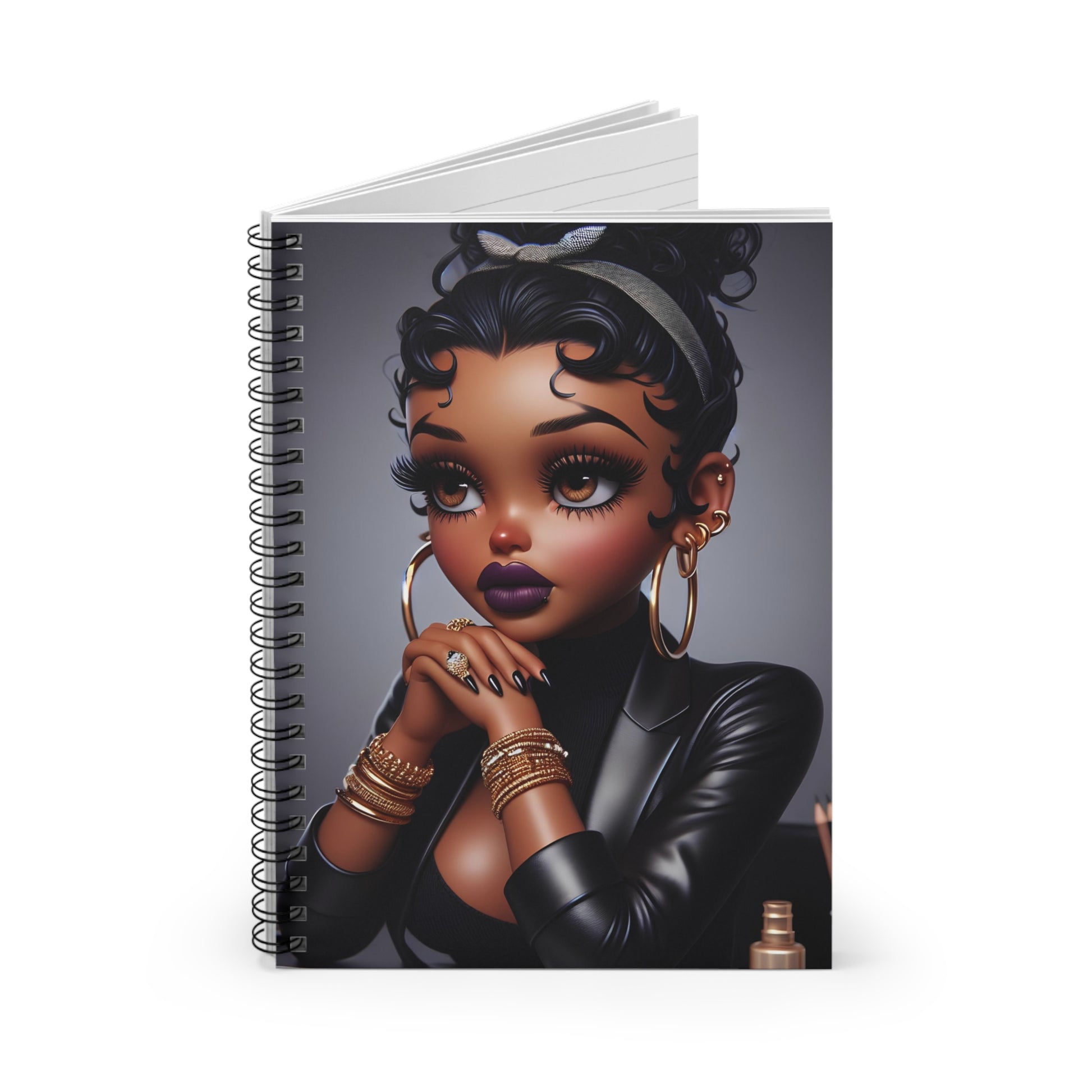 Business Betty Spiral Notebook Paper products Printify   