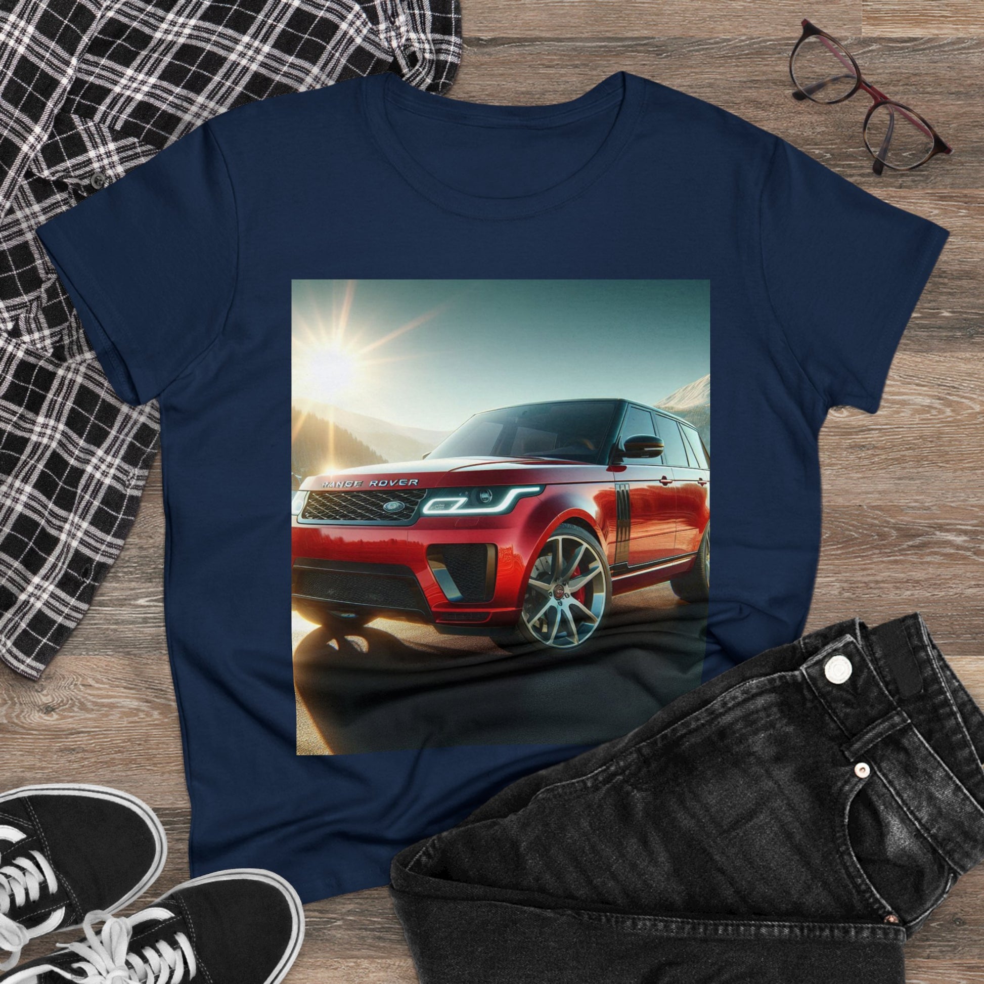 Red Range Rover T-Shirt T-Shirt Printify   