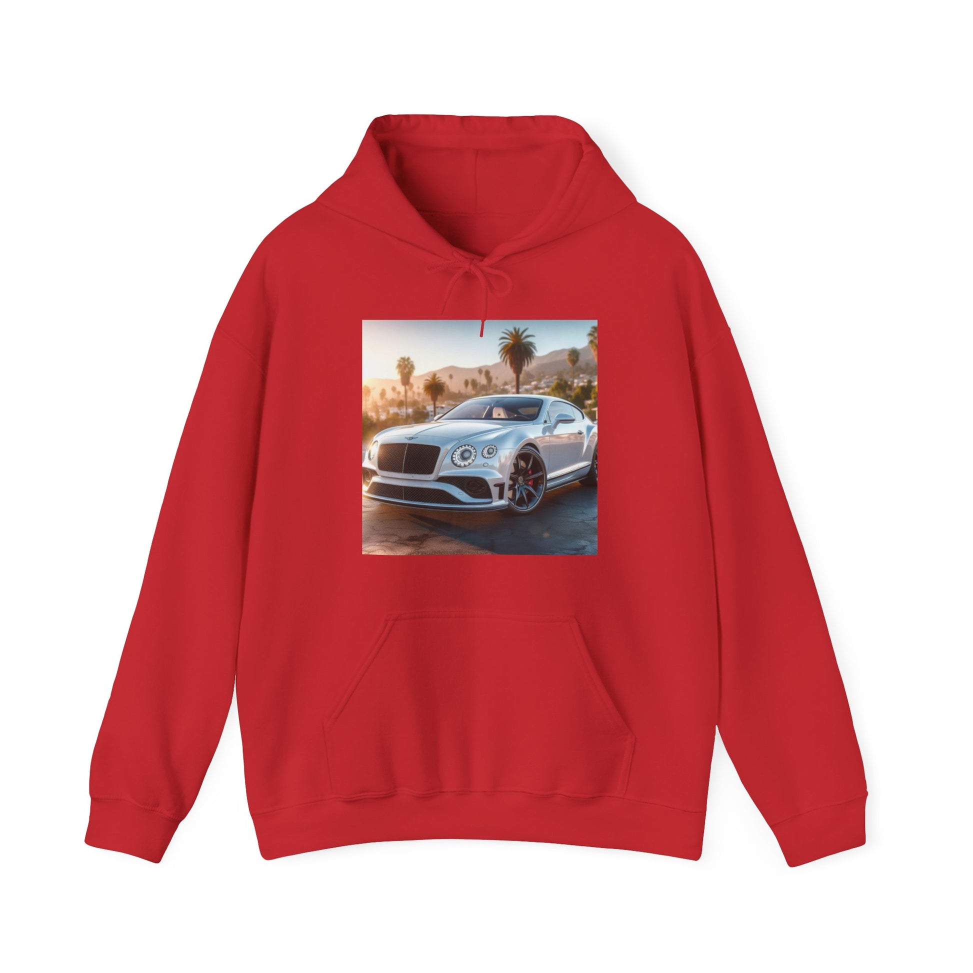 Silver Bentley Hoodie Hoodie Printify Red S 