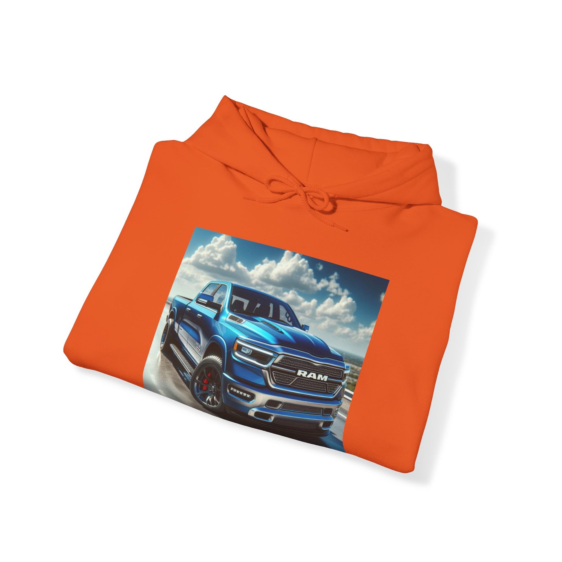 Blue Dodge Ram Hoodie Hoodie Printify   