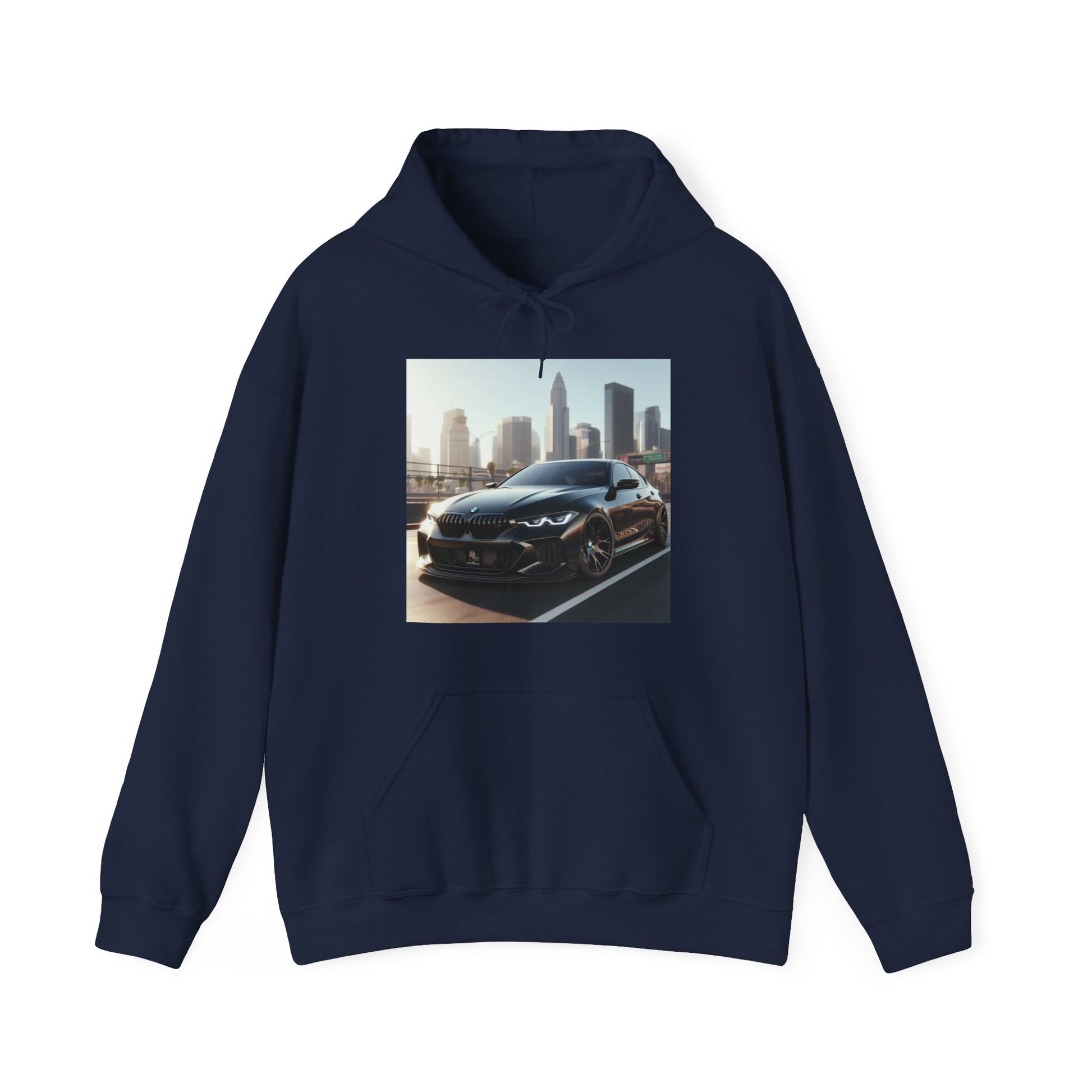 Black BMW Hoodie Hoodie Printify Navy S 