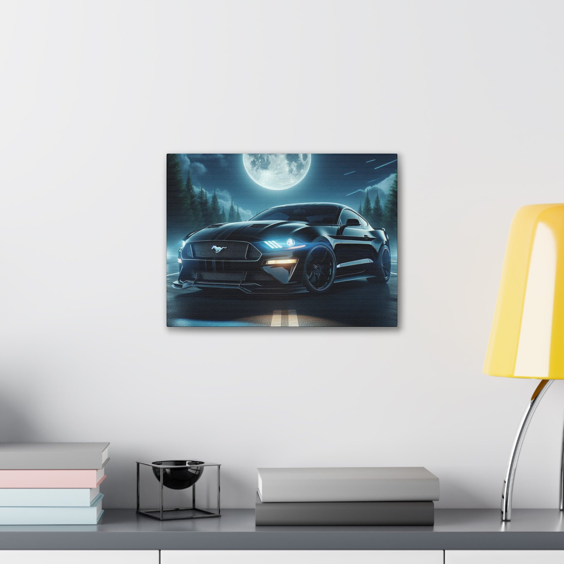 Black Mustang Canvas Canvas Printify 16″ x 12″ (Horizontal) 0.75'' 