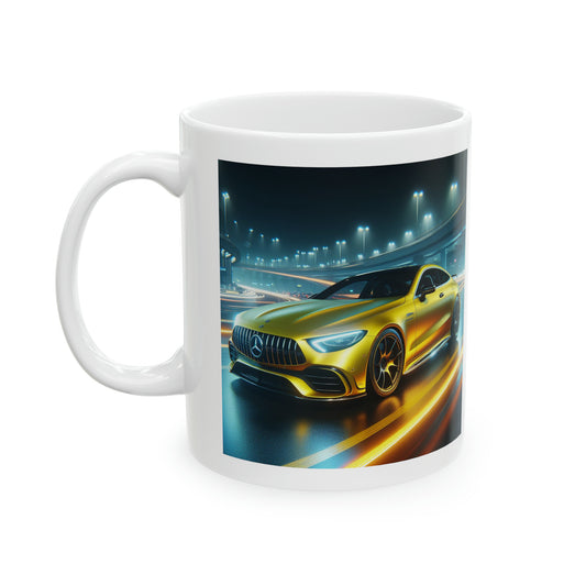 Yellow Mercedes Mug Mug Printify 11oz  