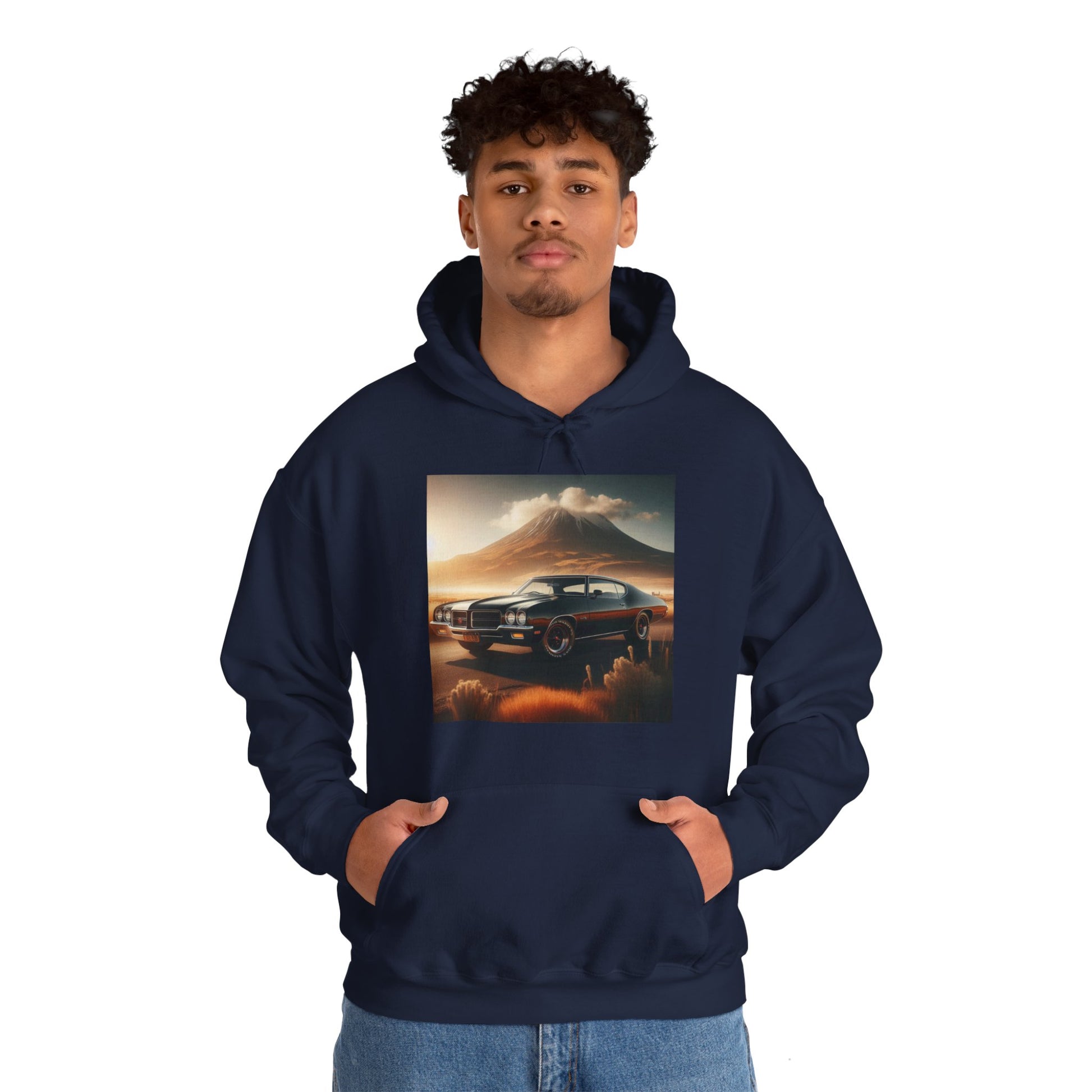 1972 Black Buick Gran Sport Hoodie Hoodie Printify   