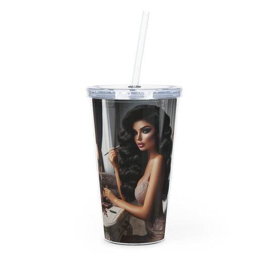 Make Up Time Tumbler with Straw Mug Printify 20oz Transparent 