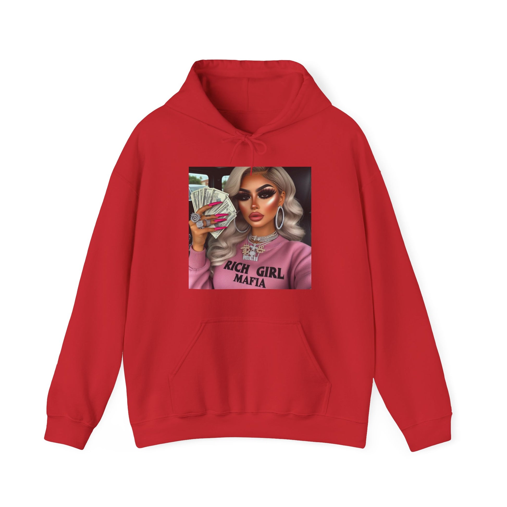 Rich Girl Mafia Hoodie Hoodie Printify Red S 